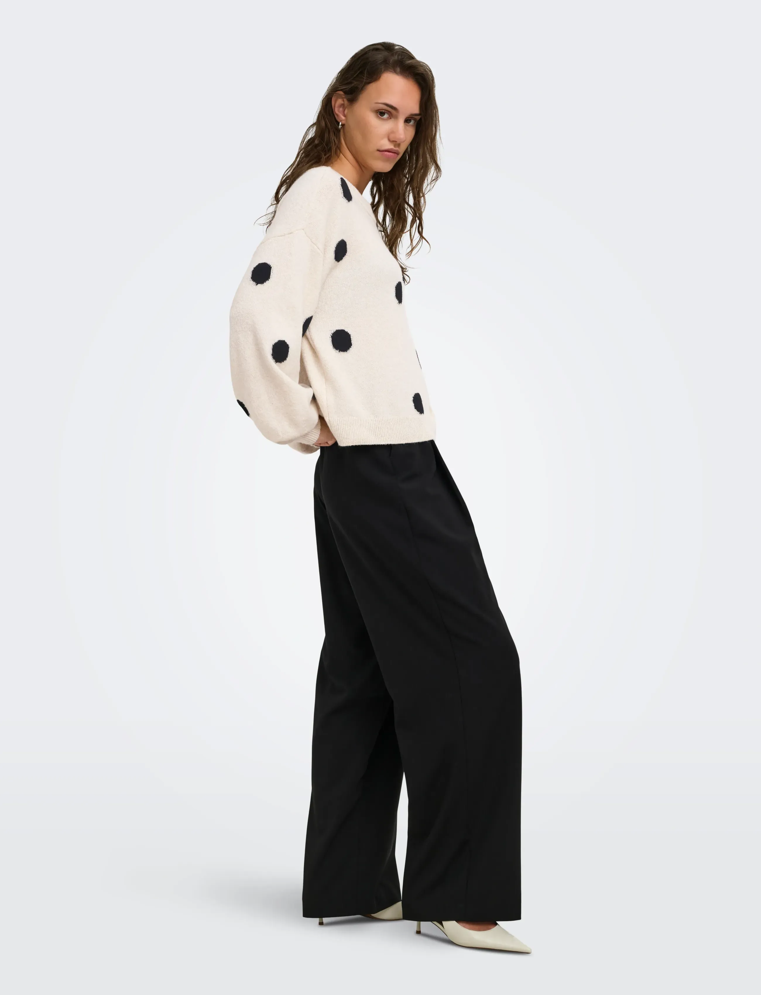 ONLY - ONLRICA LS DETAIL O-NECK CC KNT - jumpers - birch - 3