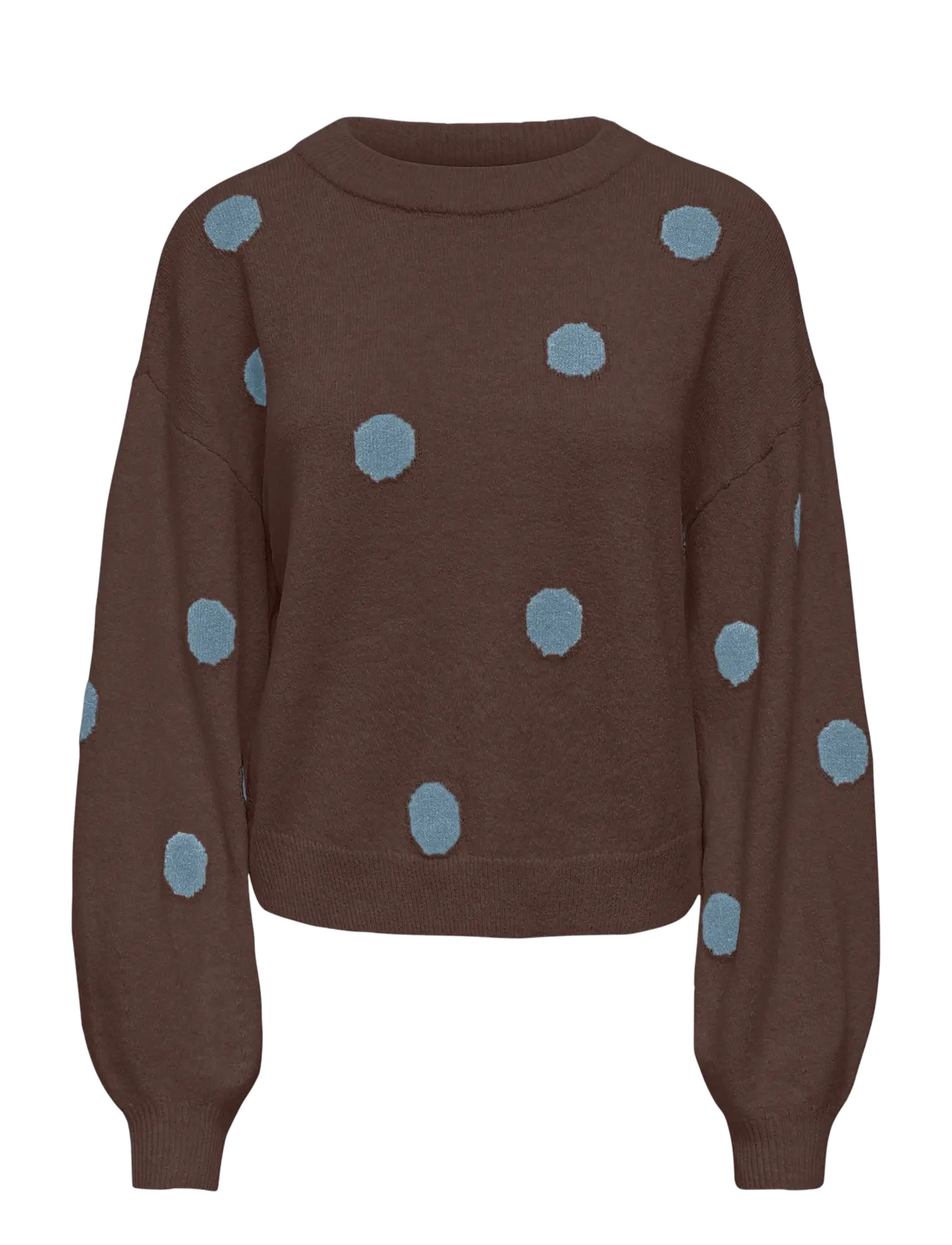 ONLY ONLRICA LS DETAIL O-NECK CC KNT - Riided - BRACKEN / brown