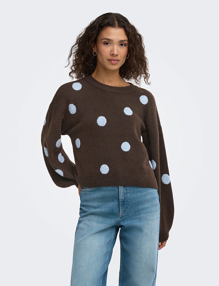 ONLY - ONLRICA LS DETAIL O-NECK CC KNT - bracken - 0