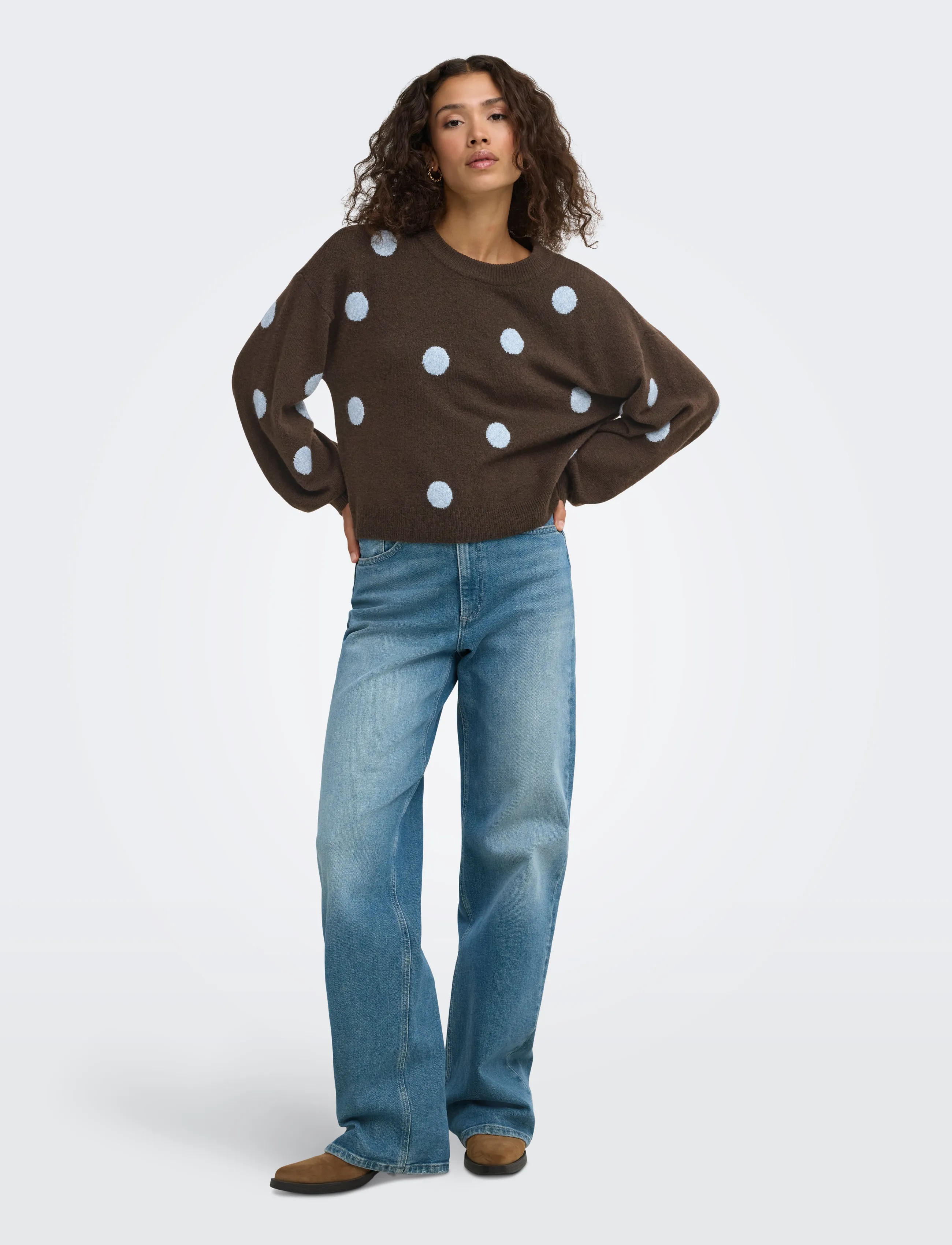 ONLY - ONLRICA LS DETAIL O-NECK CC KNT - bracken - 4