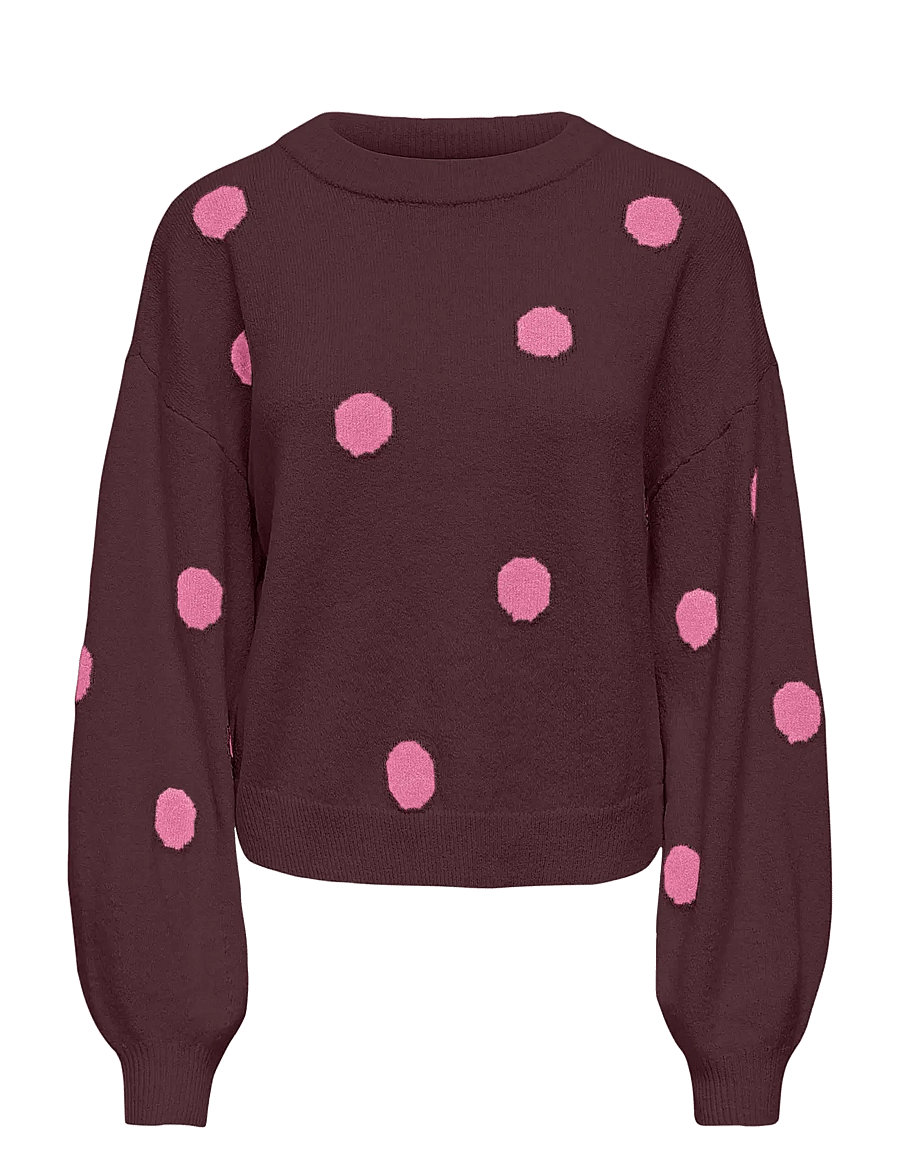 ONLY - ONLRICA LS DETAIL O-NECK CC KNT - stickade tröjor - fudge - 1