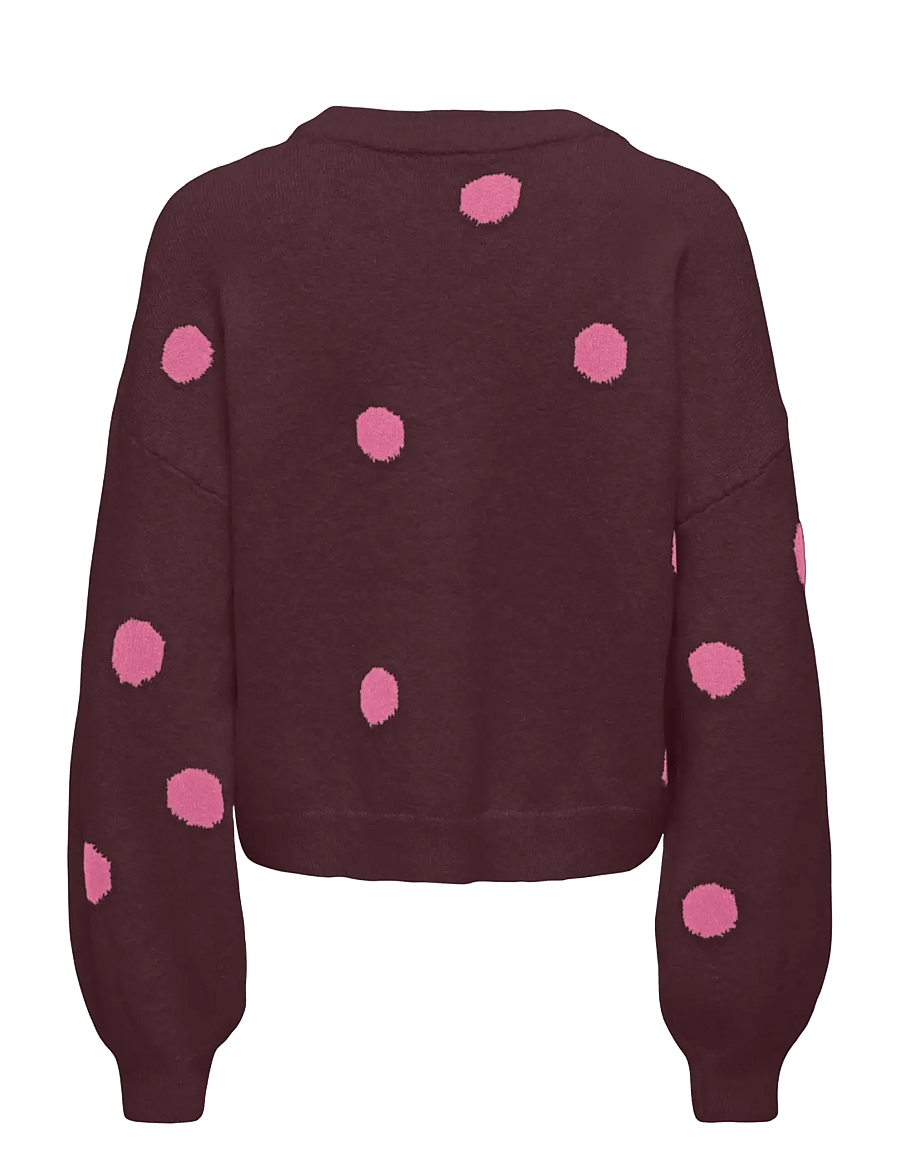 ONLY - ONLRICA LS DETAIL O-NECK CC KNT - stickade tröjor - fudge - 2