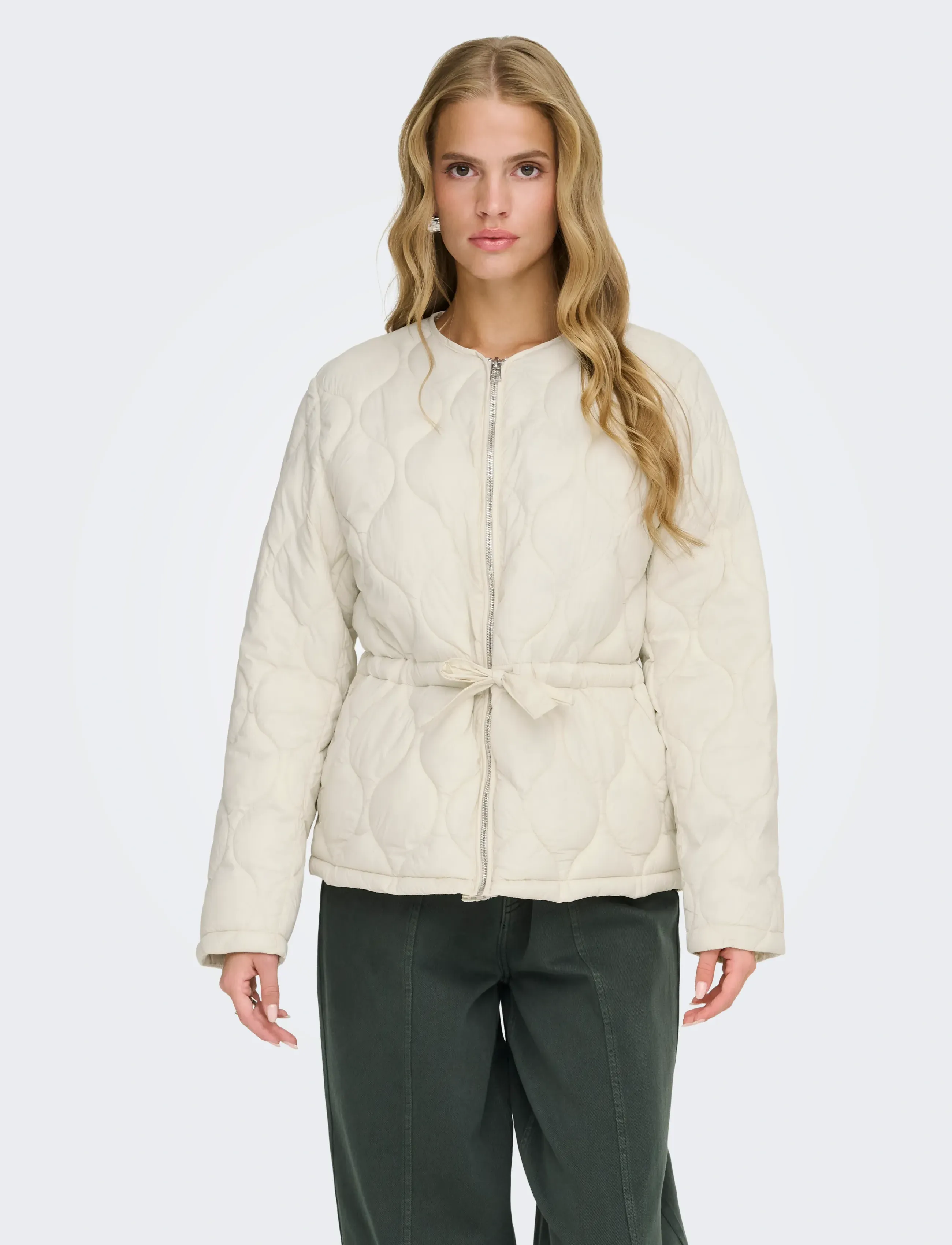 ONLY Onlamara Quilted Jacket Otw, L, Jackets, Creme - Padded Jacket, Frauen