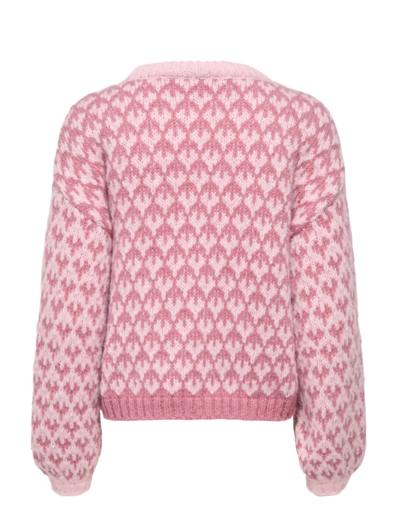 ONLY - ONLCARO LS PATTERN O-NECK CC KNT - jumpers - pink dogwood - 2
