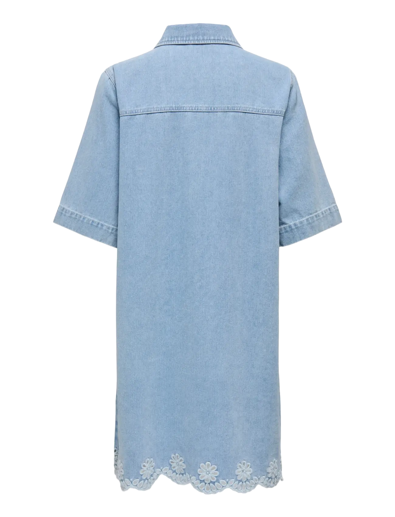 ONLY - ONLBELLE SS HALF PLACKET DNM DRESS SIJ - shirt dresses - light blue denim - 1
