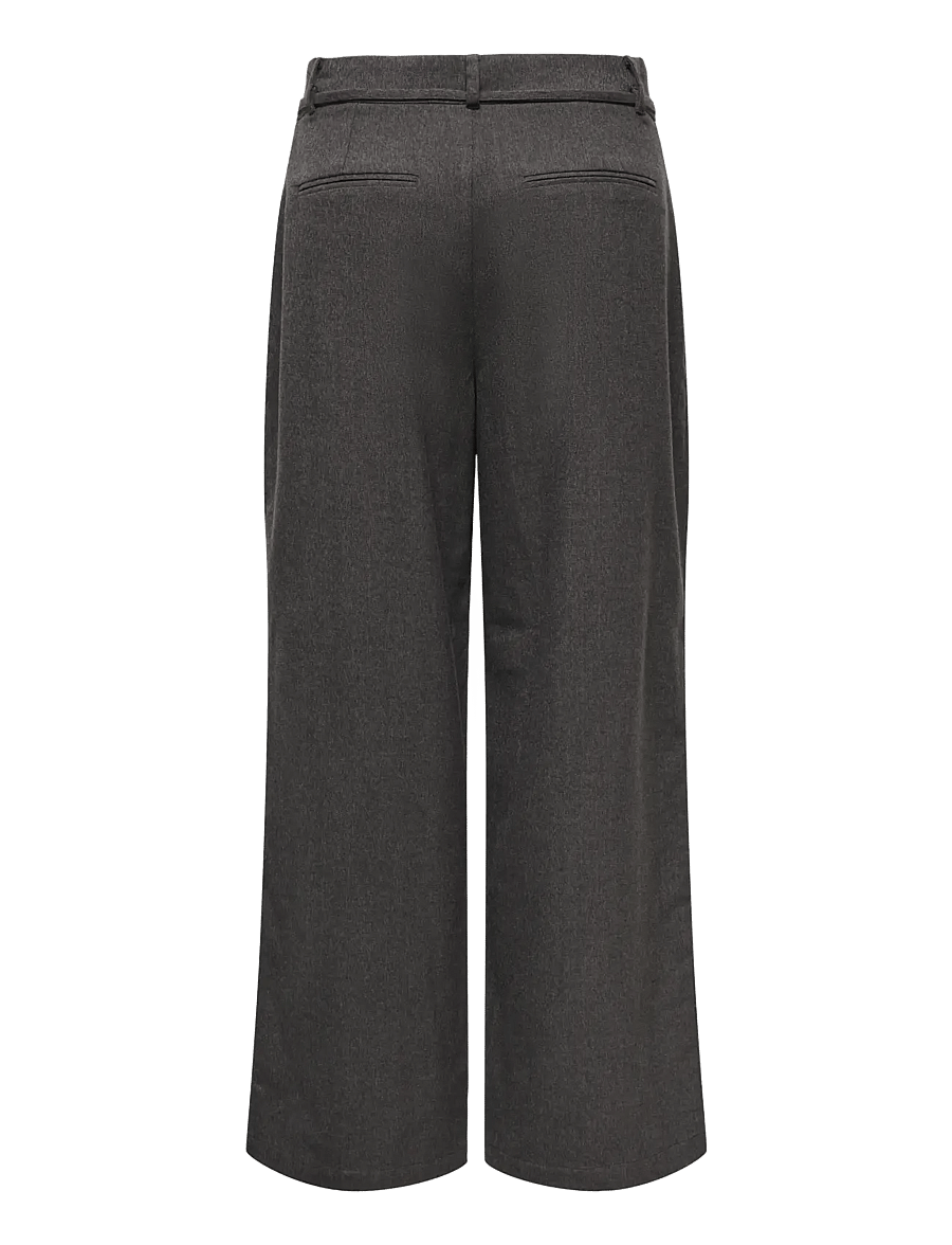 ONLY - ONLBETTY HW WIDE STRING PANT TLR - dark grey melange - 1