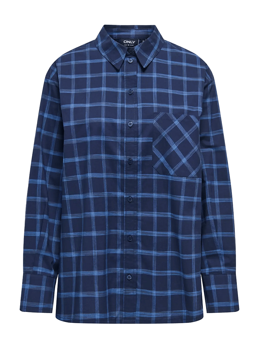 ONLY - ONLTEA L/S SHIRT WVN - pikkade varrukatega särgid - night sky - 1