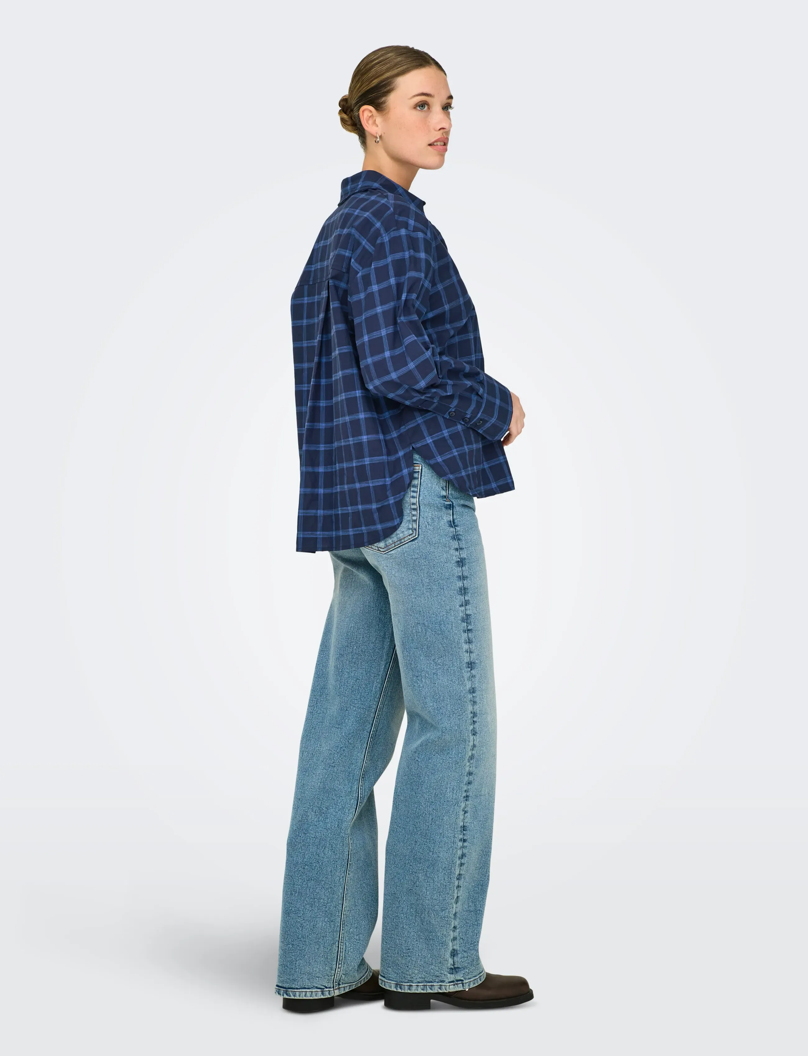 ONLY - ONLTEA L/S SHIRT WVN - långärmade skjortor - night sky - 3