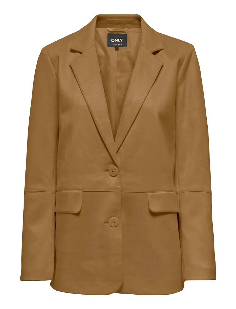 ONLY - ONLDIANE FAUX SUEDE BLAZER CC OTW - enkeltradede blazere - cognac - 0