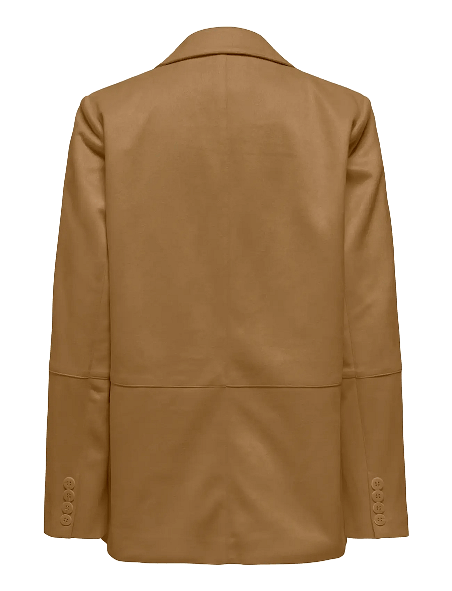 ONLY - ONLDIANE FAUX SUEDE BLAZER CC OTW - enkeltradede blazere - cognac - 1