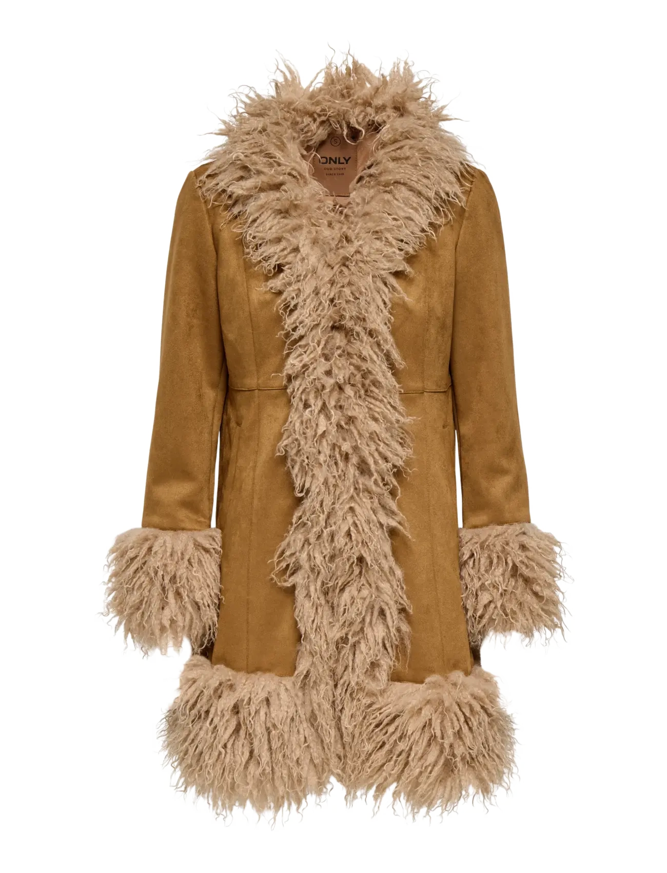 ONLY ONLBLAIR AFGANIC FUR JACKET OTW - ONLY - RUBBER / brown