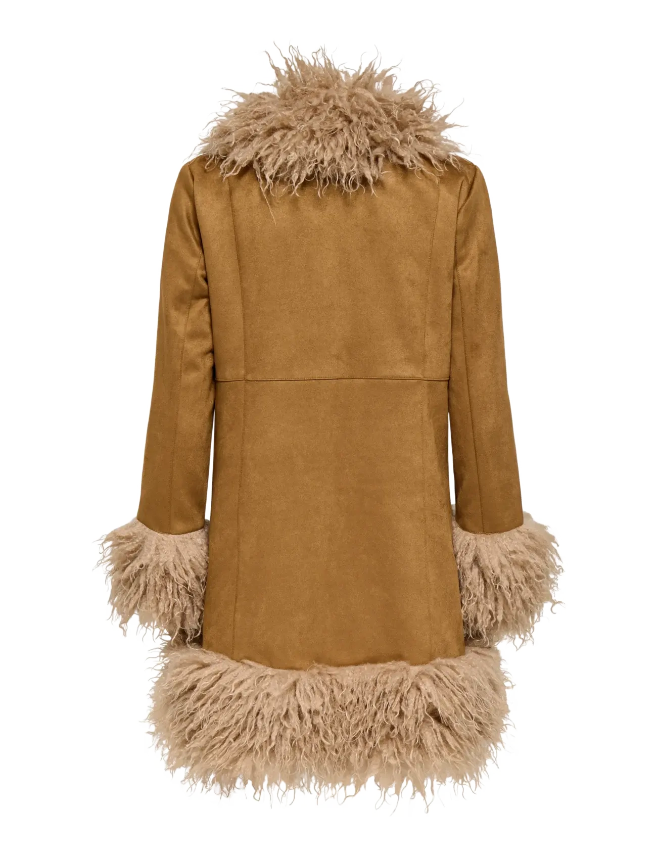 ONLY - ONLBLAIR AFGANIC FUR JACKET OTW - fuskpäls - rubber - 1