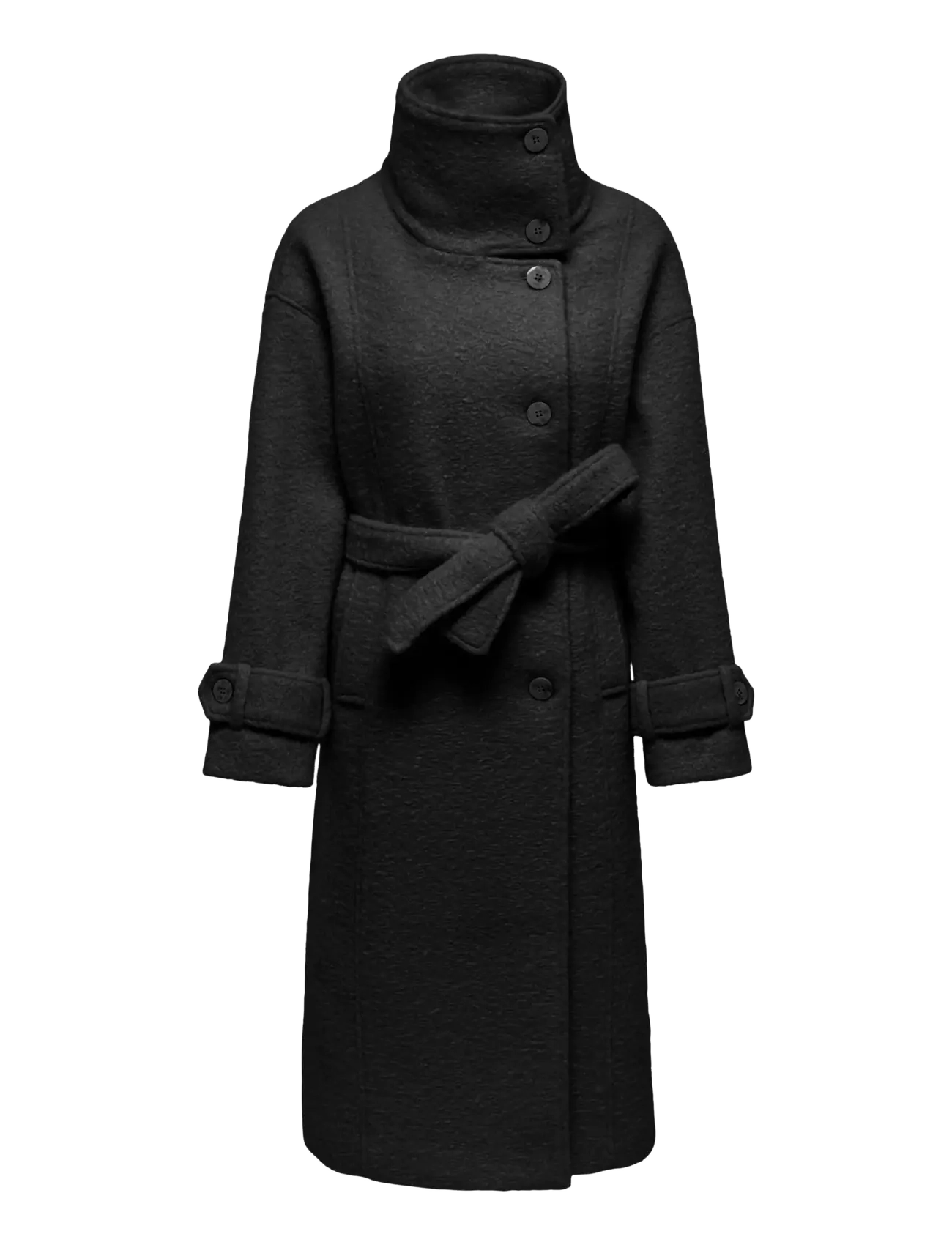 ONLY ONLBRANDY HIGH NECK COAT OTW - Coats - BLACK / black