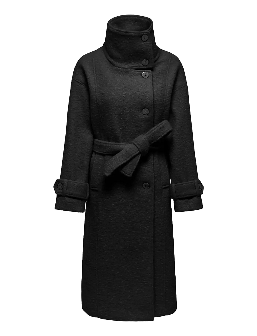 ONLY - ONLBRANDY HIGH NECK COAT OTW - coats - black - 0