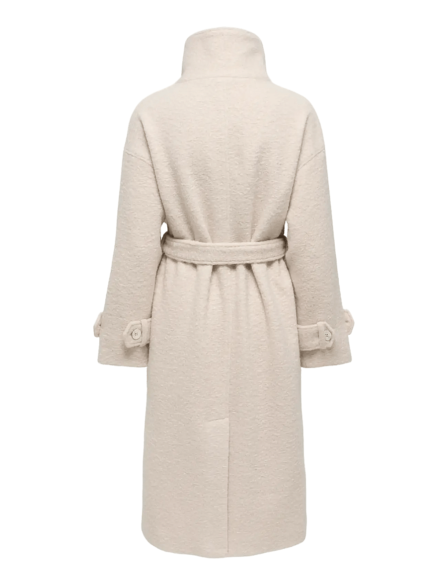 ONLY - ONLBRANDY HIGH NECK COAT OTW - frakker - pumice stone - 2