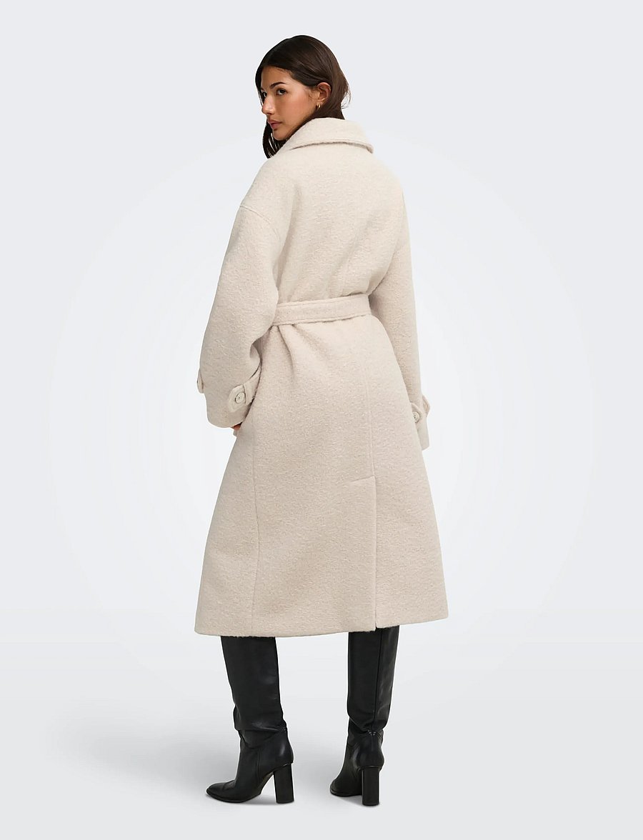 ONLY - ONLBRANDY HIGH NECK COAT OTW - frakker - pumice stone - 3