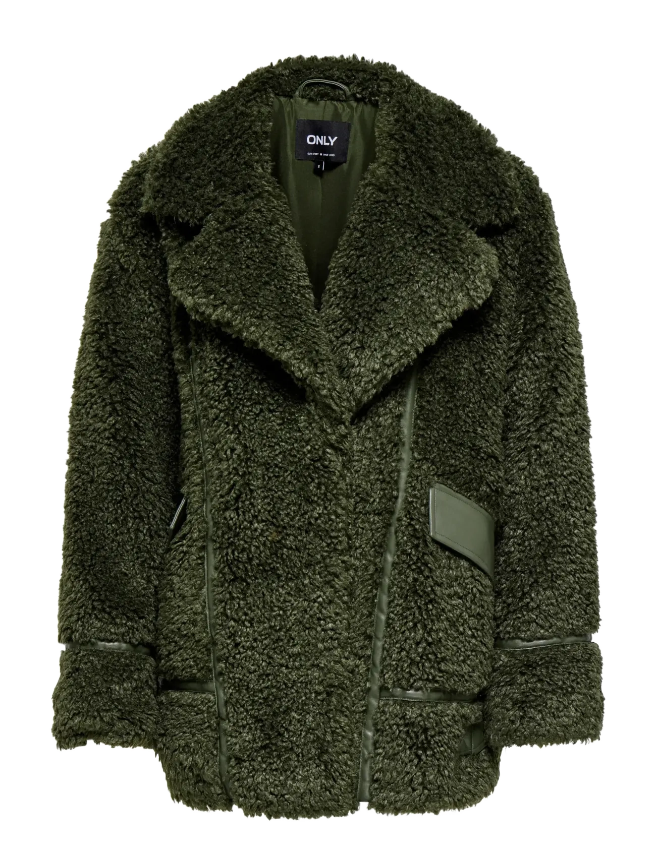 ONLY Onlrowe Teddy Jacket Otw, Damen, Teddy Jacke, Grün, Gr.XL