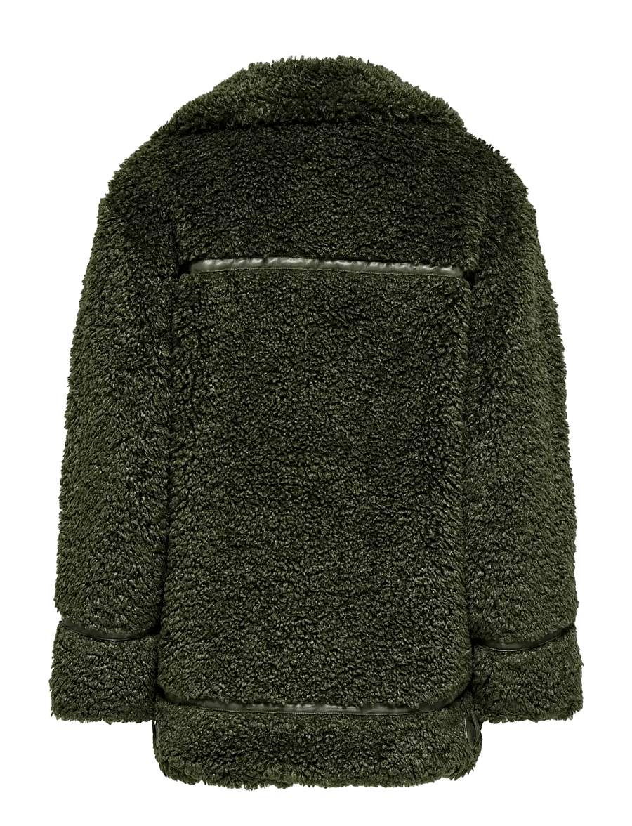 ONLY - ONLROWE TEDDY JACKET OTW - kunstkarusnahk - forest night - 1