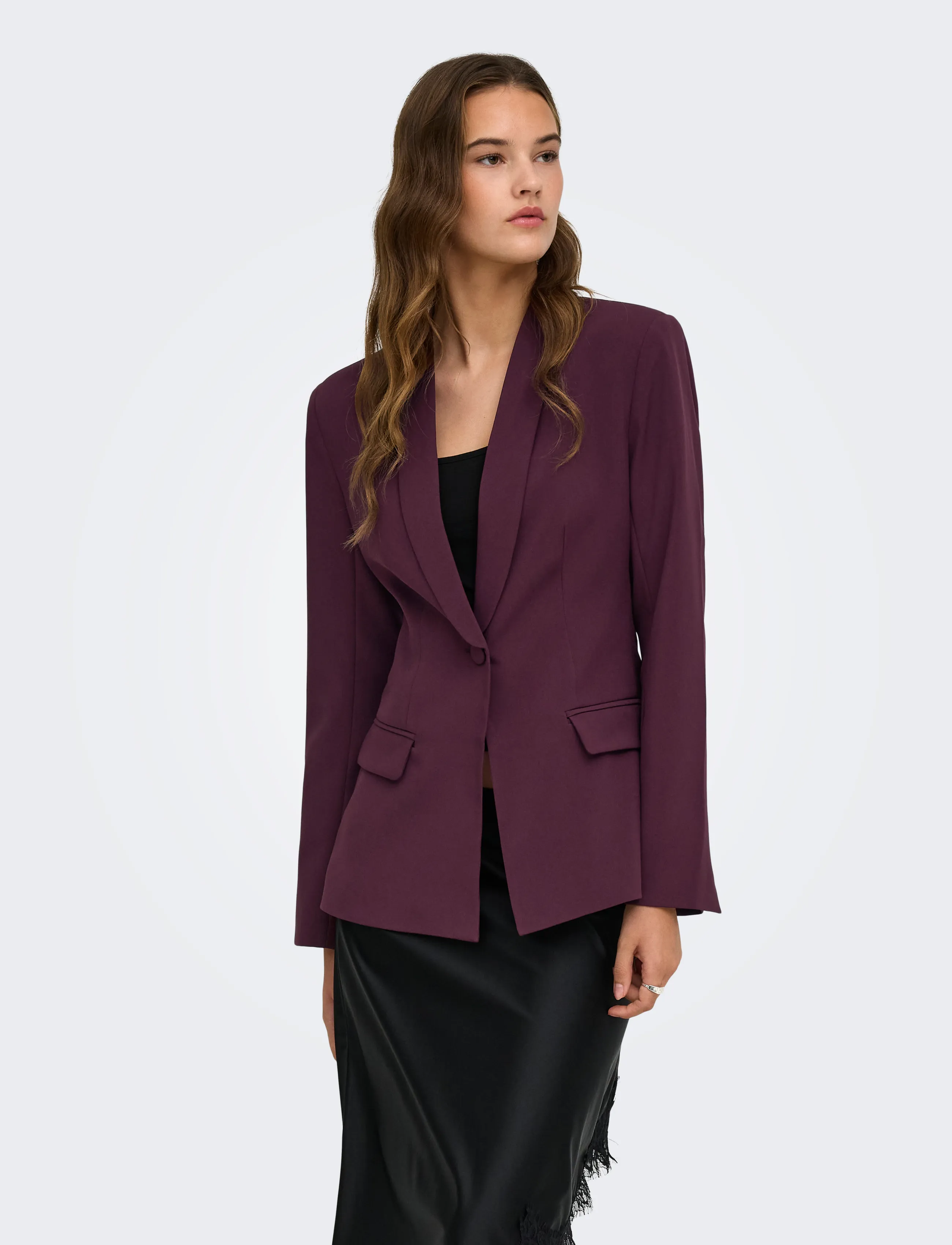 ONLY - ONLASTRID L/S SCULPTURE BLAZER CC TLR - winetasting - 0