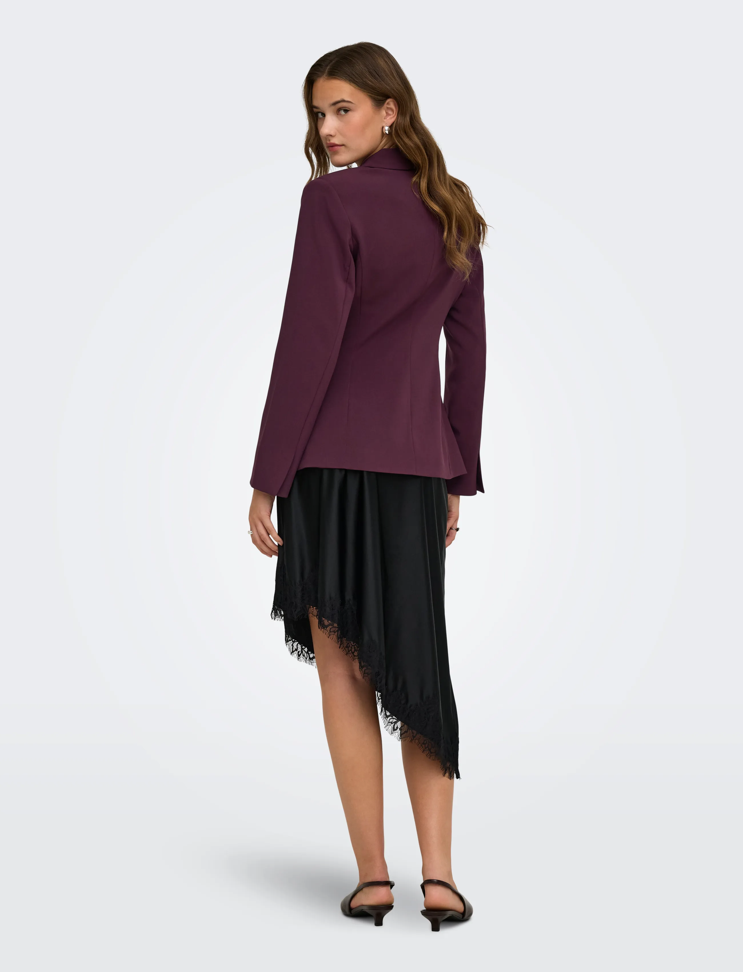 ONLY - ONLASTRID L/S SCULPTURE BLAZER CC TLR - winetasting - 3