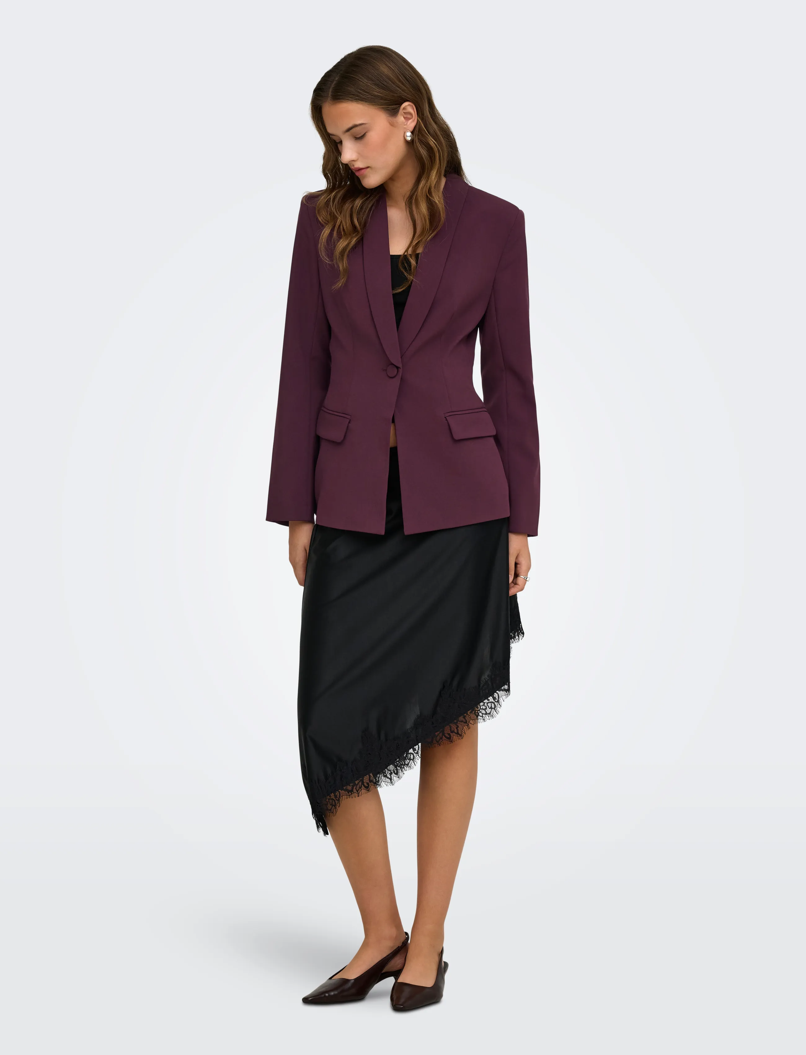 ONLY - ONLASTRID L/S SCULPTURE BLAZER CC TLR - winetasting - 4