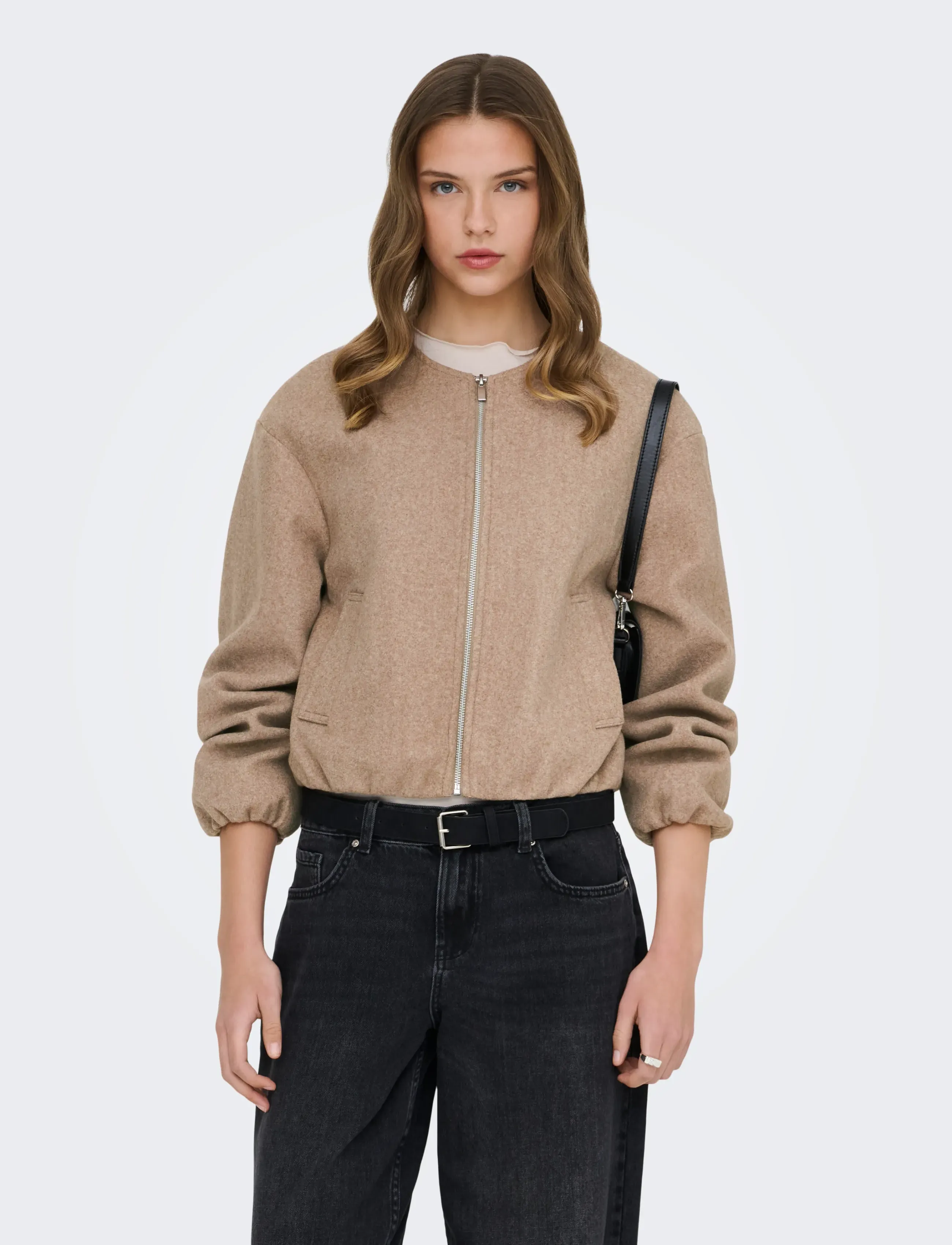 ONLY ONLTRILLION L/S BALLOON BOMBER PNT NOOS - Bomberjacken - MOCHA MERINGUE / brown