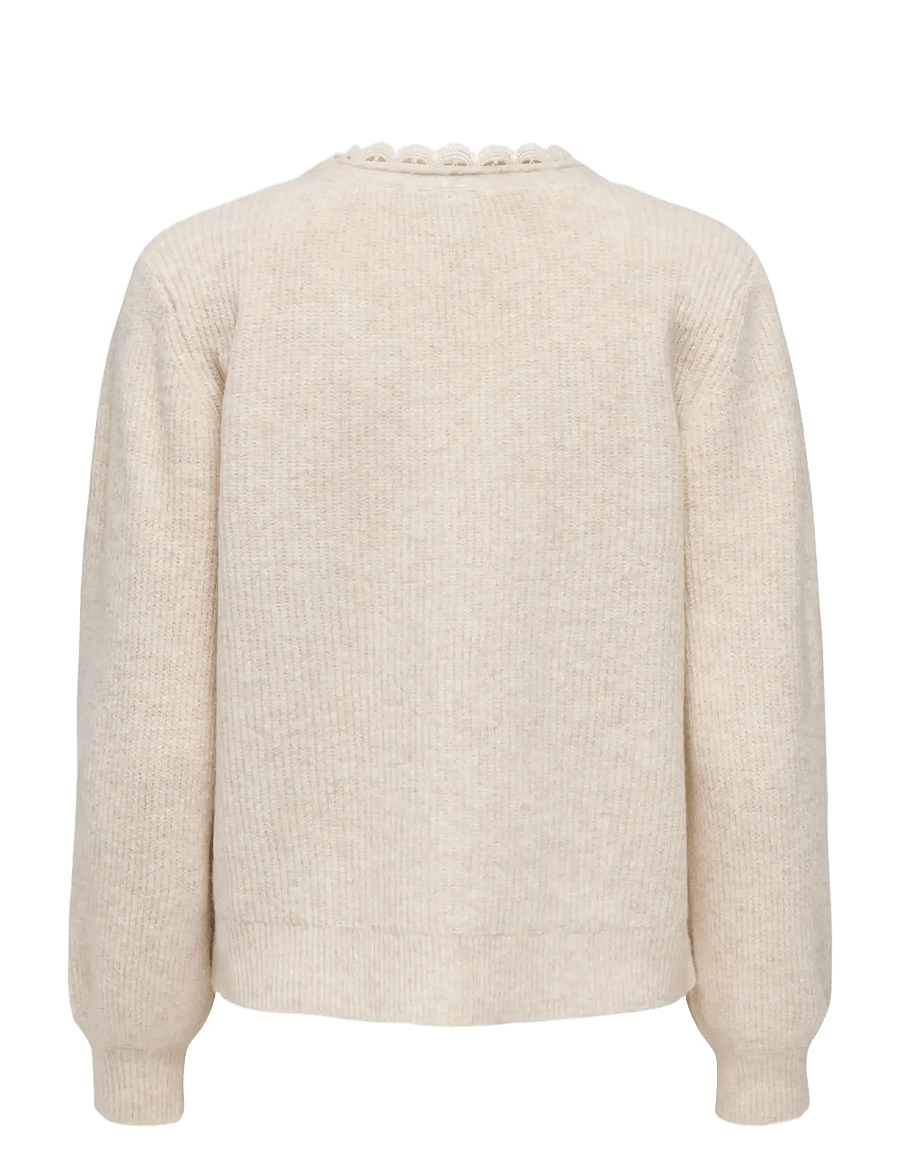 ONLY - ONLSIA LS V-NECK WOVEN CARDI CS KNT - birch - 2