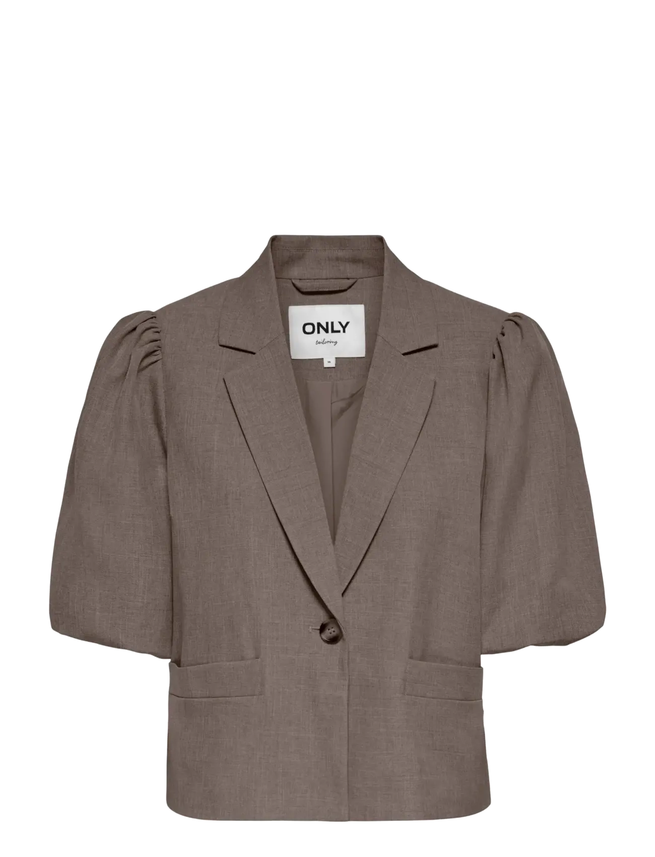 ONLY ONLLINDA 2/4 PUFF SHORT BLAZER CC TLR - Tøj - FALCON / brown