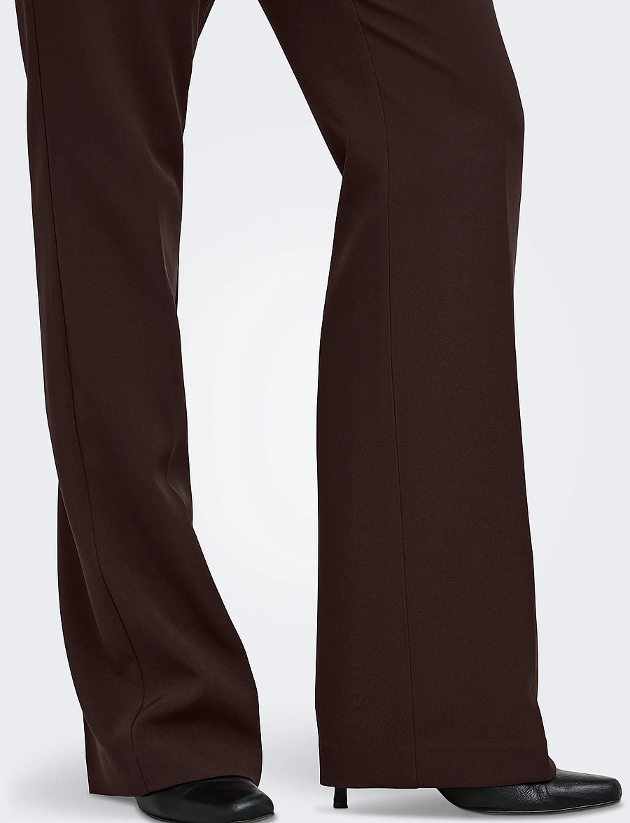ONLY - ONLASTRID HW FLARED PANT CC TLR - utsvängda byxor - chocolate torte - 5
