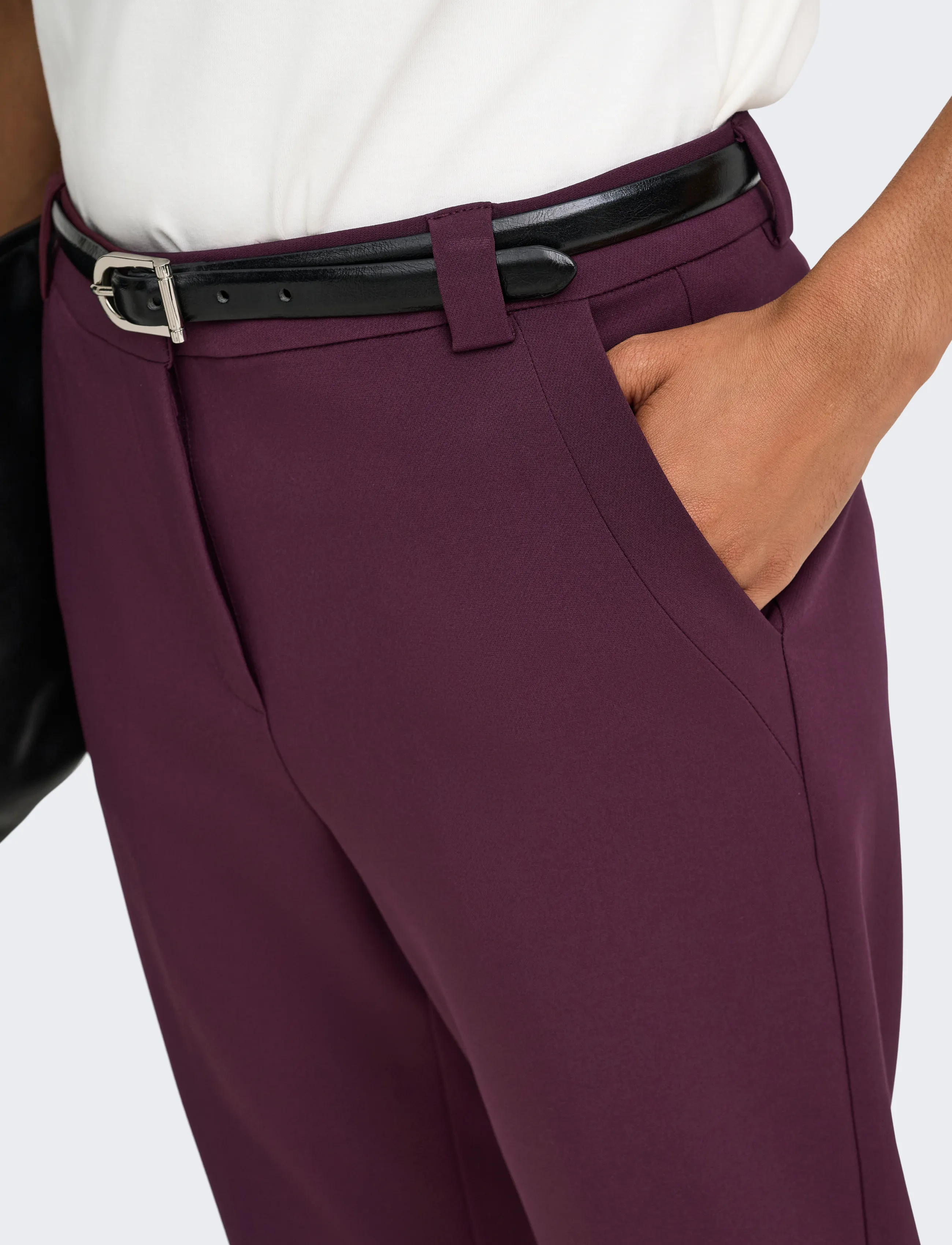 ONLY - ONLASTRID HW FLARED PANT CC TLR - utsvängda byxor - winetasting - 5