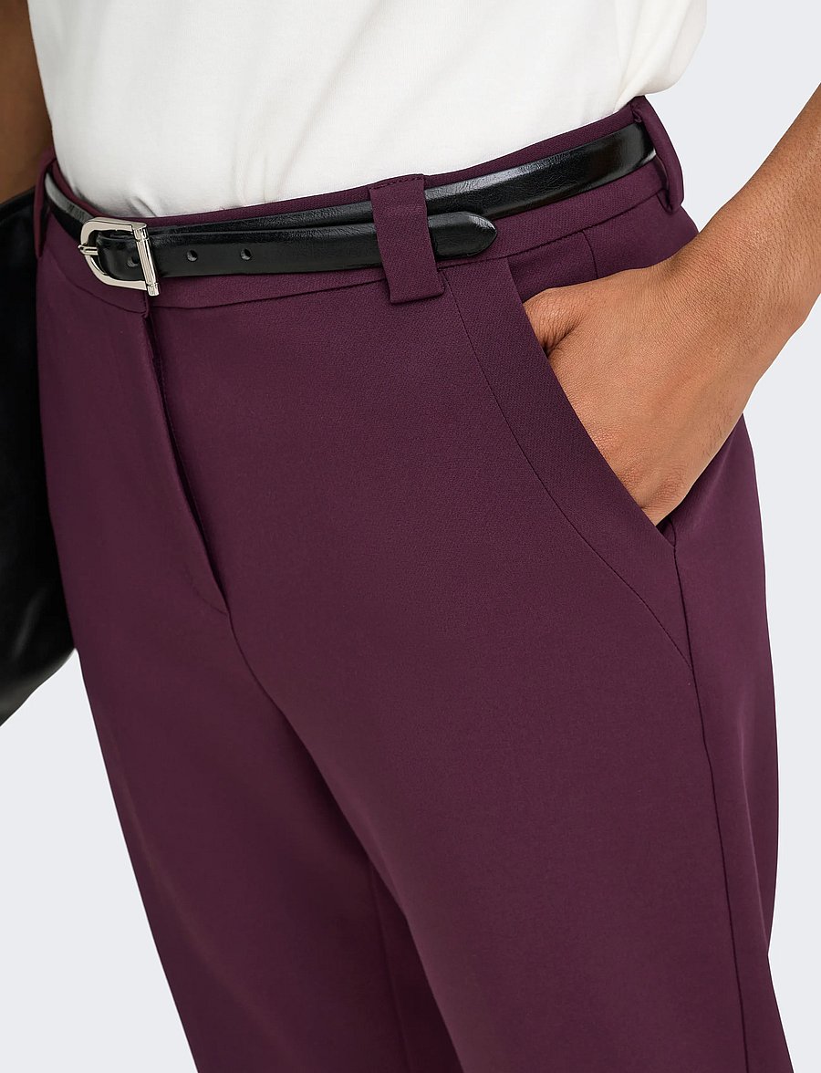 ONLY - ONLASTRID HW FLARED PANT CC TLR - utsvängda byxor - winetasting - 5