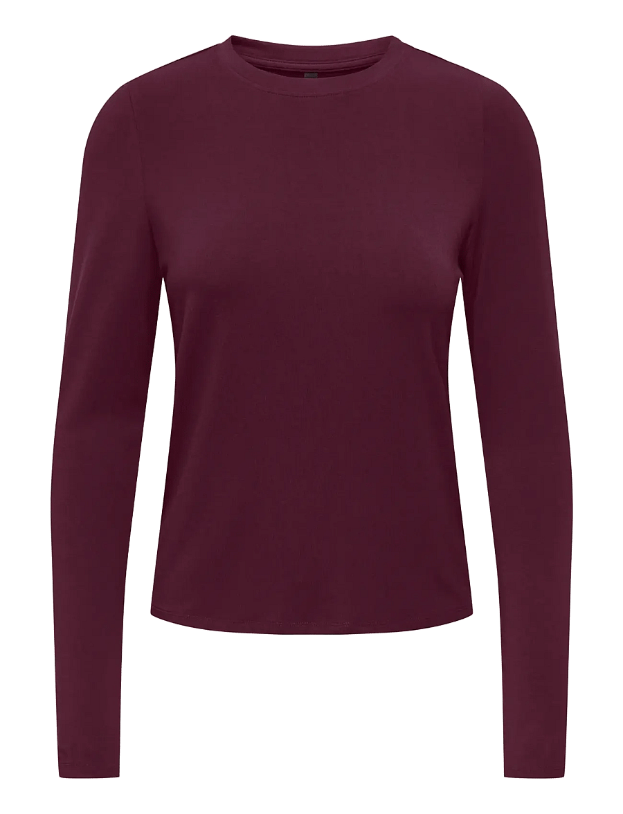 ONLY - ONLBAMBOO L/S O-NECK TOP JRS - langärmlige tops - fig - 1