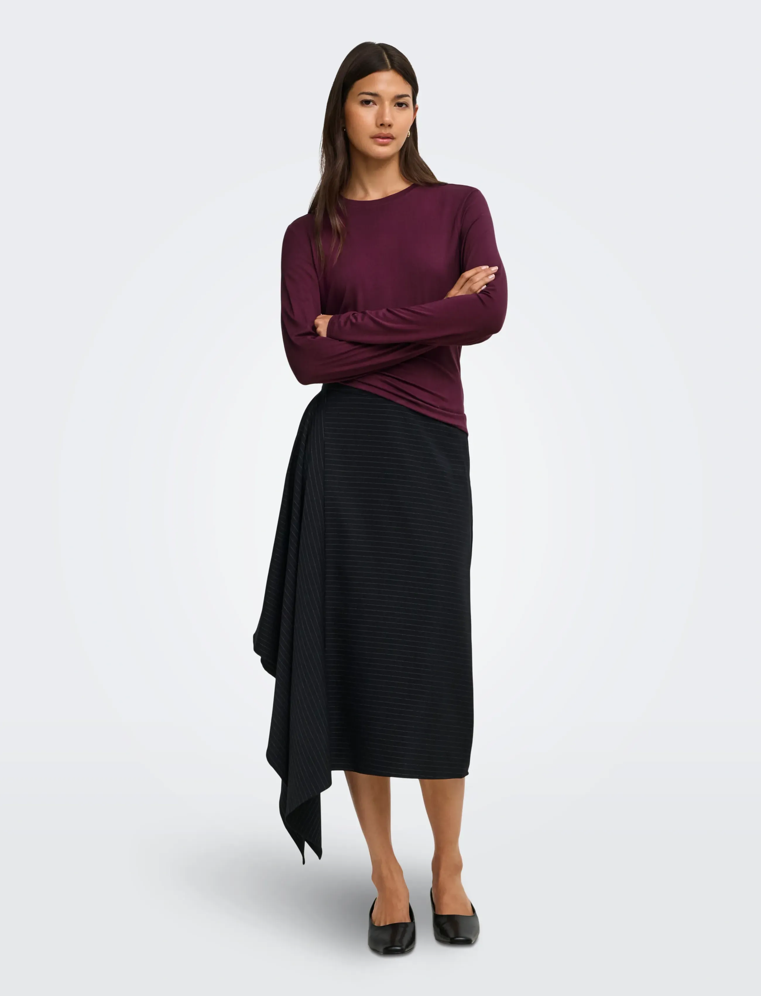 ONLY - ONLBAMBOO L/S O-NECK TOP JRS - langärmlige tops - fig - 4
