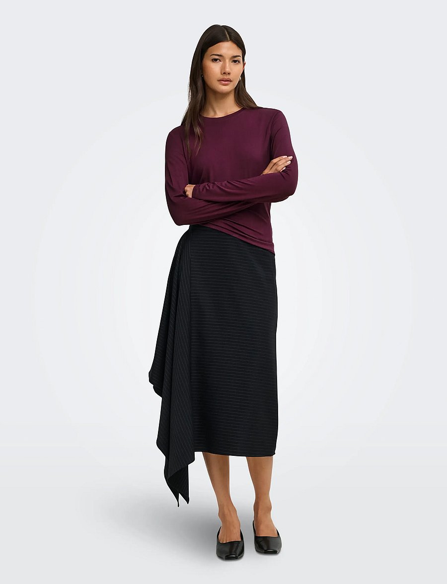 ONLY - ONLBAMBOO L/S O-NECK TOP JRS - langärmlige tops - fig - 4