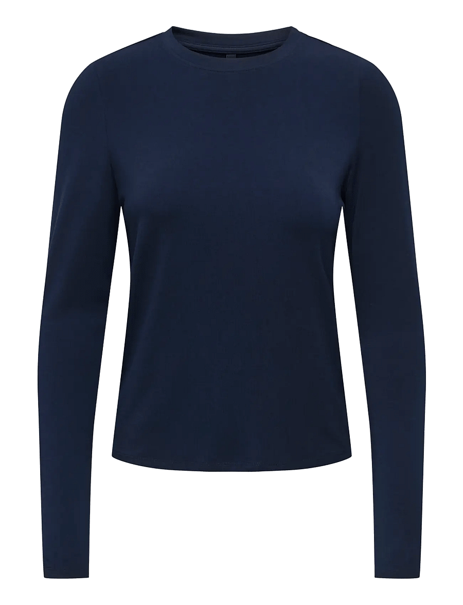 ONLY - ONLBAMBOO L/S O-NECK TOP JRS - langærmede toppe - night sky - 1