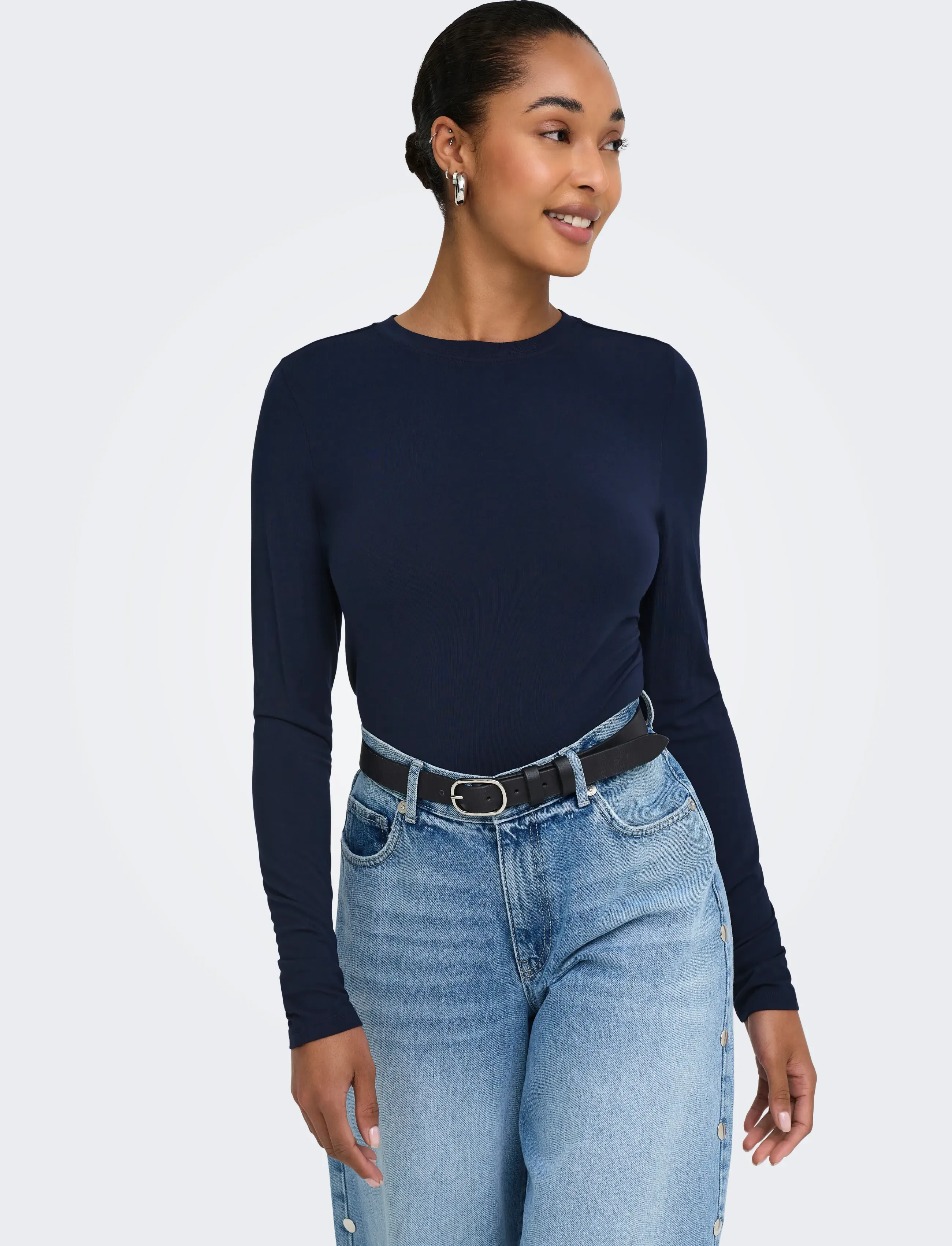 ONLY Onlbamboo L/S O-Neck Top Jrs långärmade t-shirt dam – bild 6