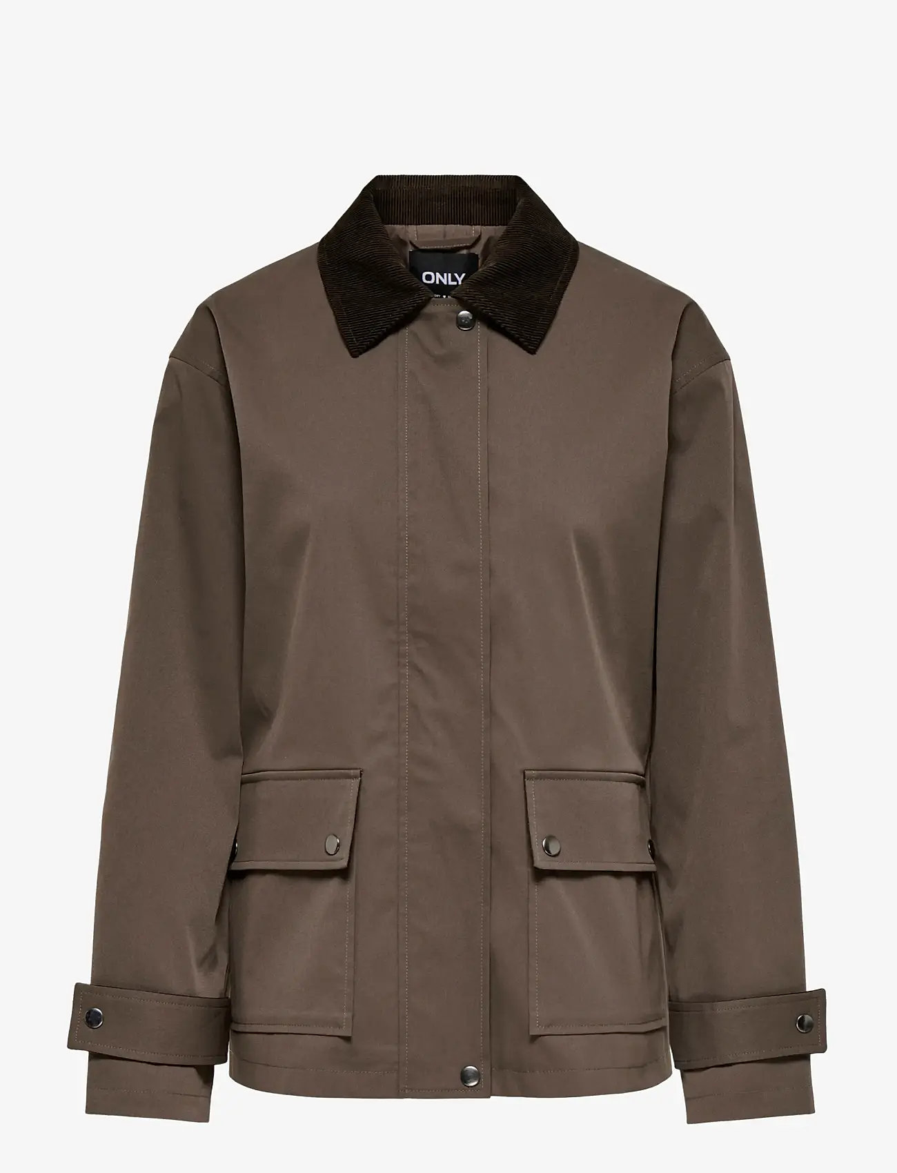 ONLY - ONLEVELYN MIX JACKET OTW - forårsjakker - chocolate martini - 1