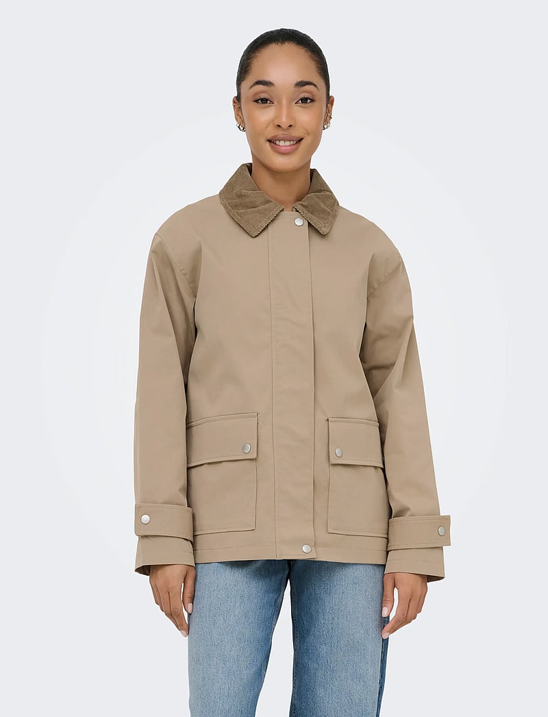 ONLY - ONLEVELYN MIX JACKET OTW - vårjackor - silver mink - 0