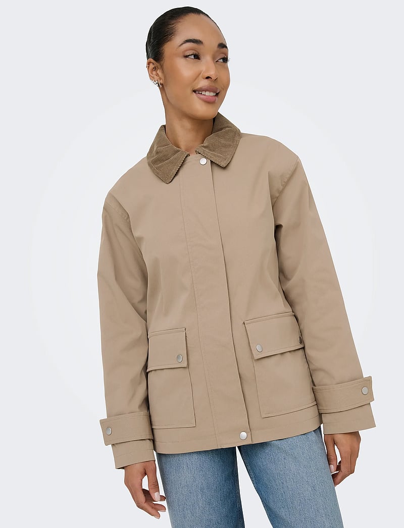 ONLY - ONLEVELYN MIX JACKET OTW - vårjackor - silver mink - 5