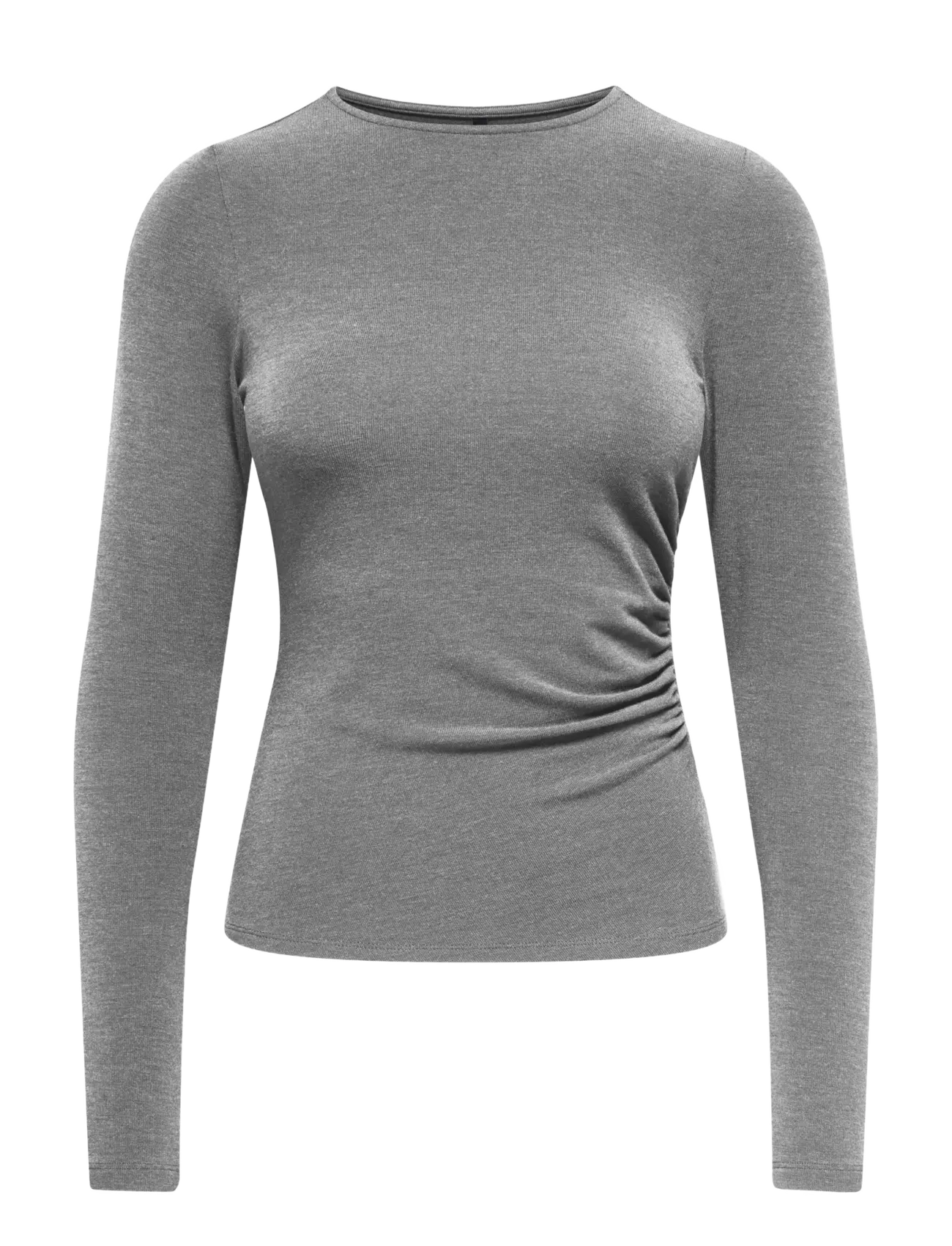 ONLY Onlglamour L/S Ruching Oberteil Cc Jrs Grau - S - Damen