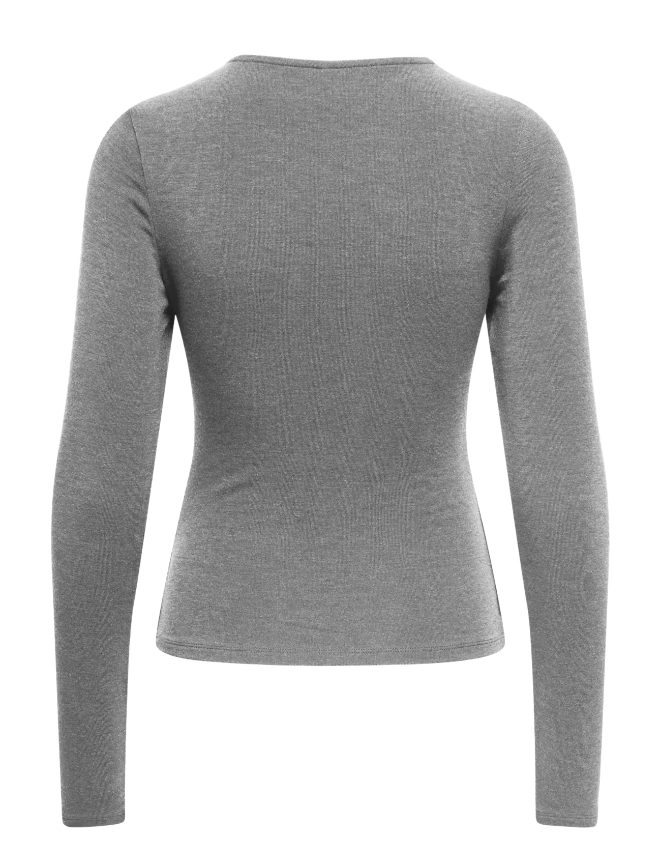 ONLY - ONLGLAMOUR L/S RUCHING TOP CC JRS - stickade tröjor - medium grey melange - 2