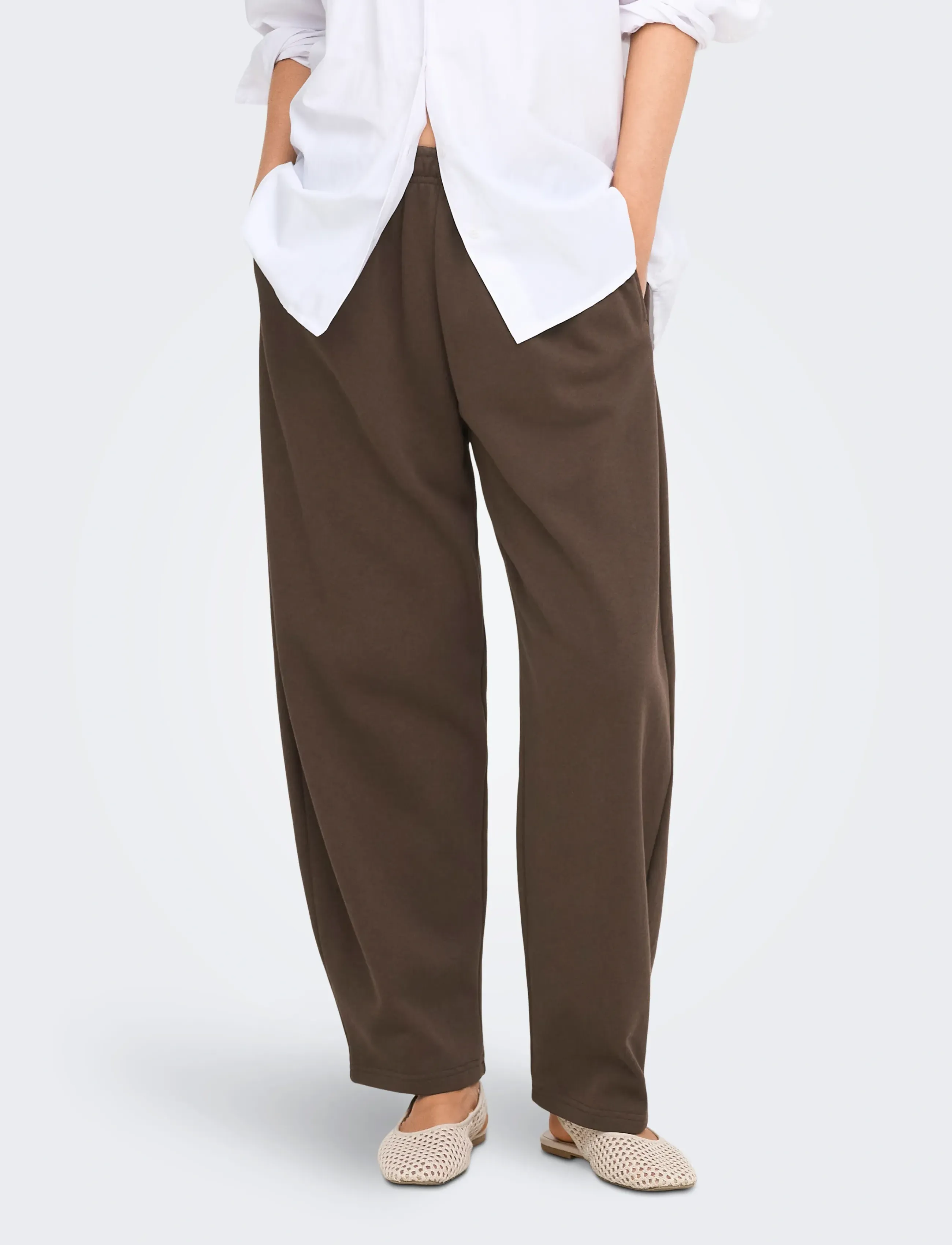 ONLY Onlofelia Pant Ub Cc Swt, Kvinder, Vide Ben Sweatpants, Brun, Str: S