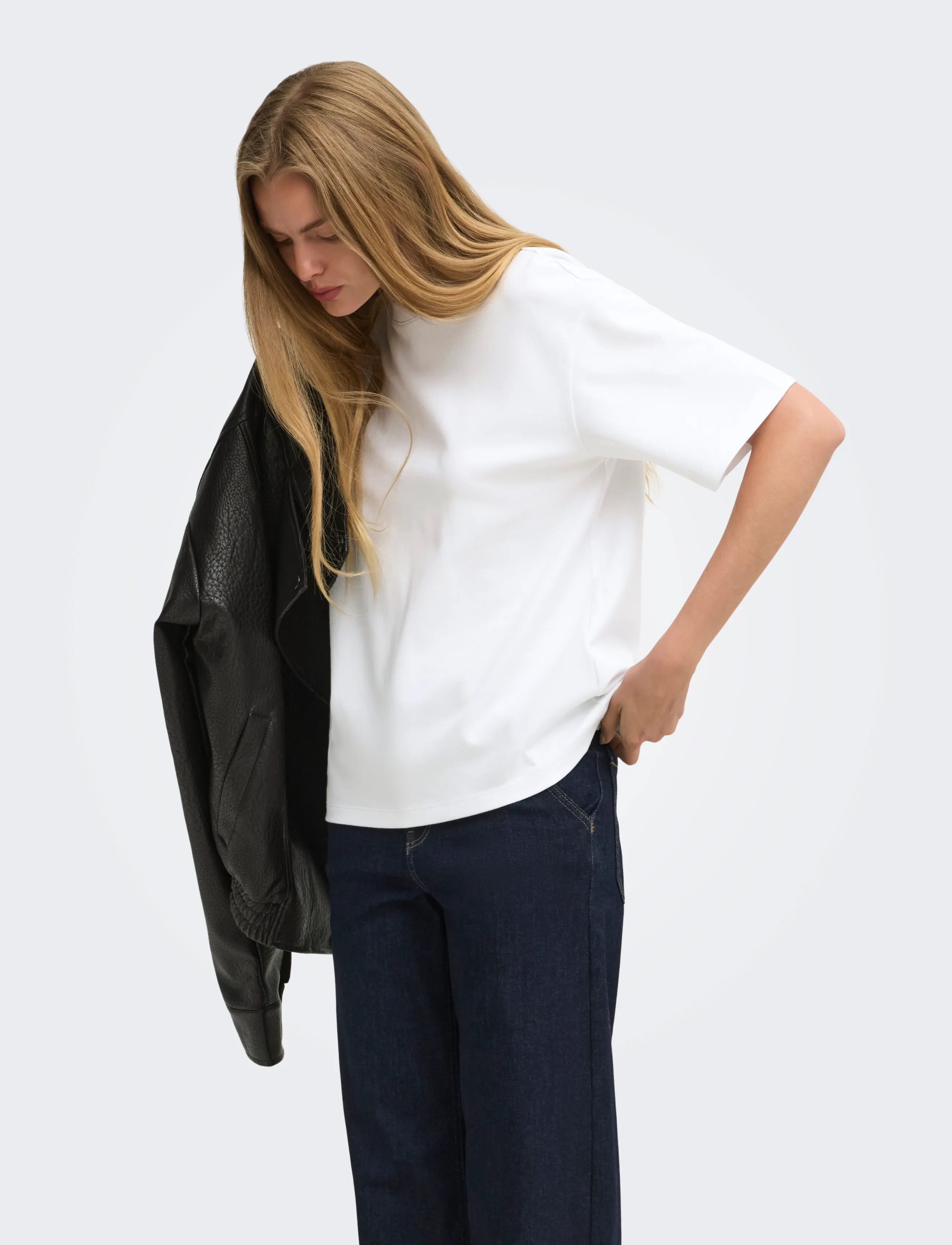 ONLY ONLSUPERIOR SS ONECK LOOSETOP JRS NOOS - T-Shirts & Tops - BRIGHT WHITE / white