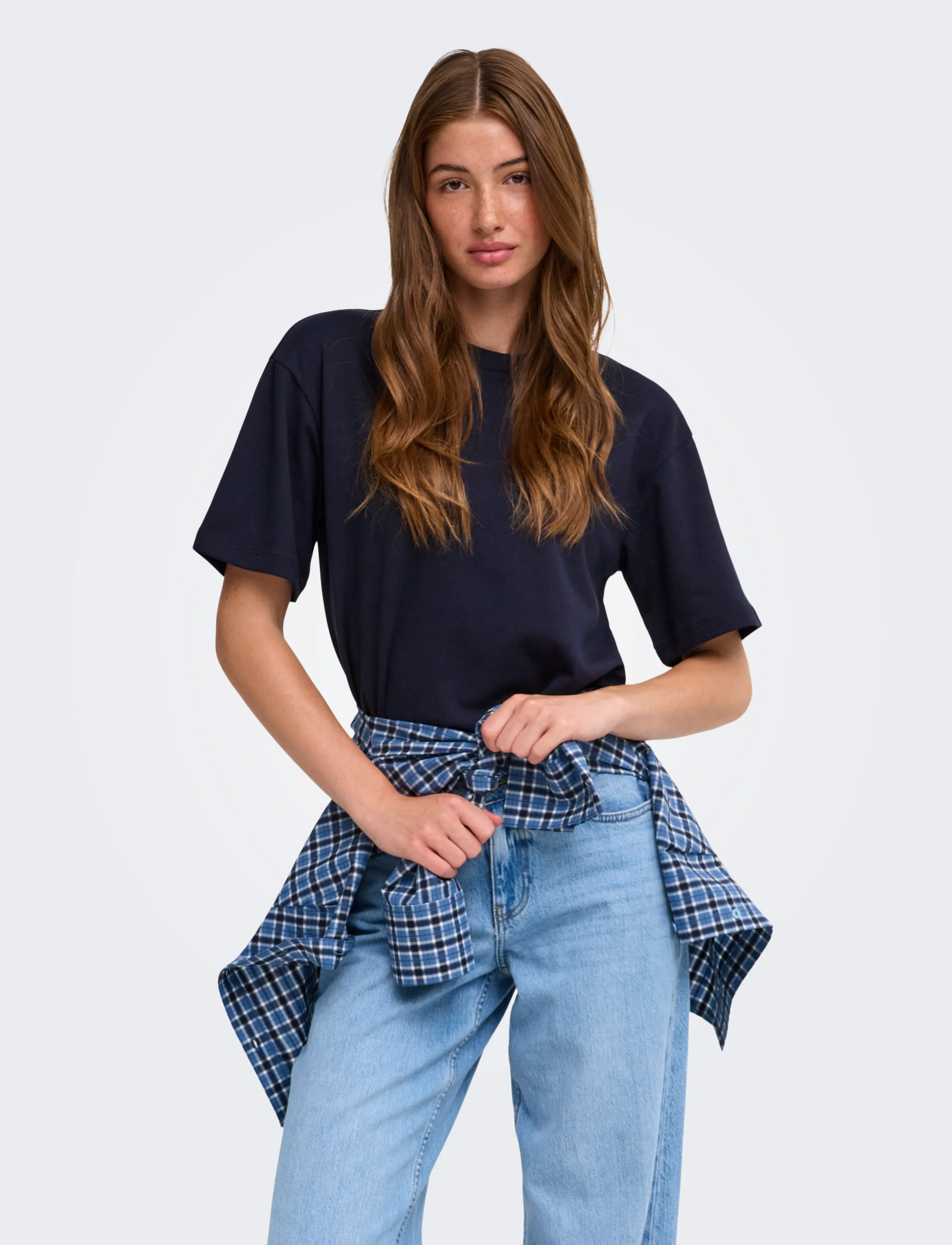 ONLY ONLSUPERIOR SS ONECK LOOSETOP JRS NOOS - T-Shirts & Tops - NIGHT SKY / navy