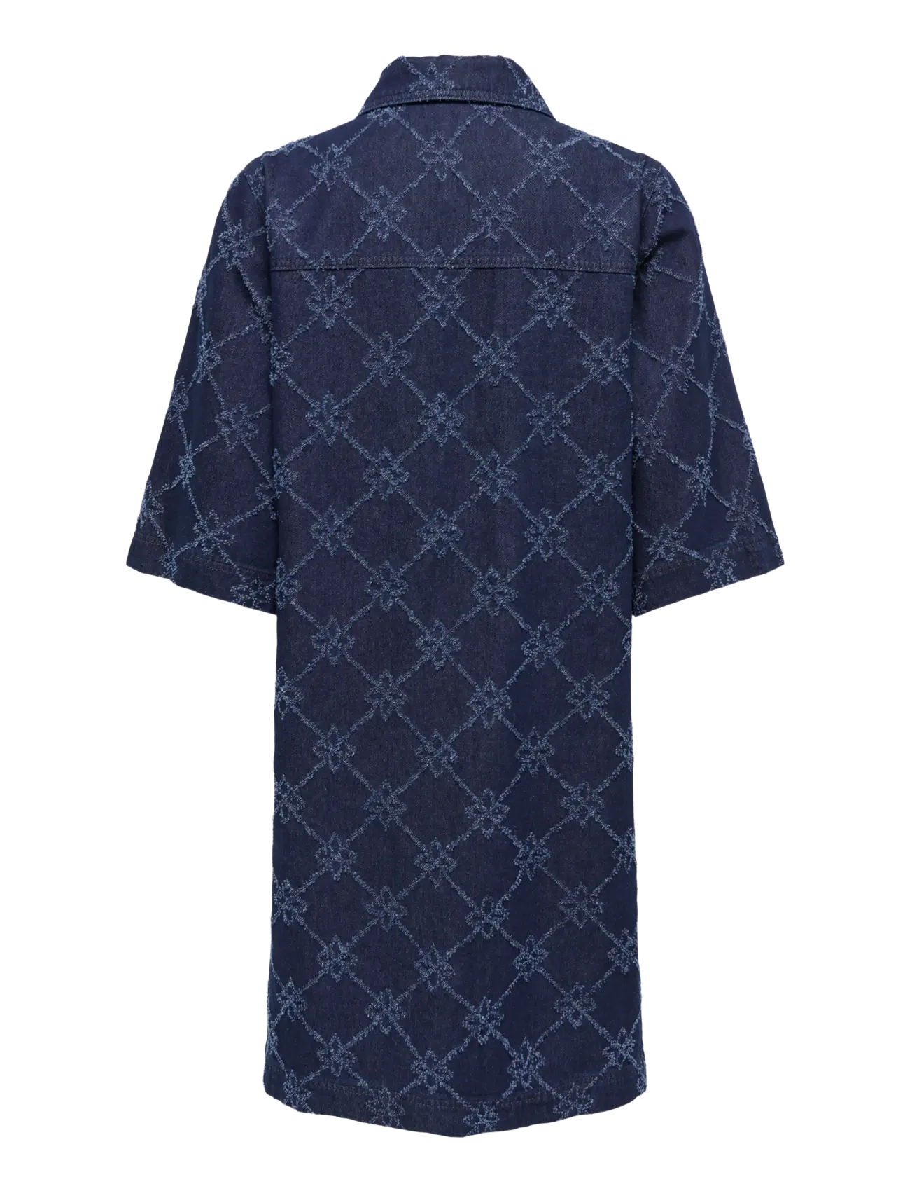 ONLY - ONLBELLA WIDE SLEEVES PRINT DRESS DNM - dark blue denim - 1