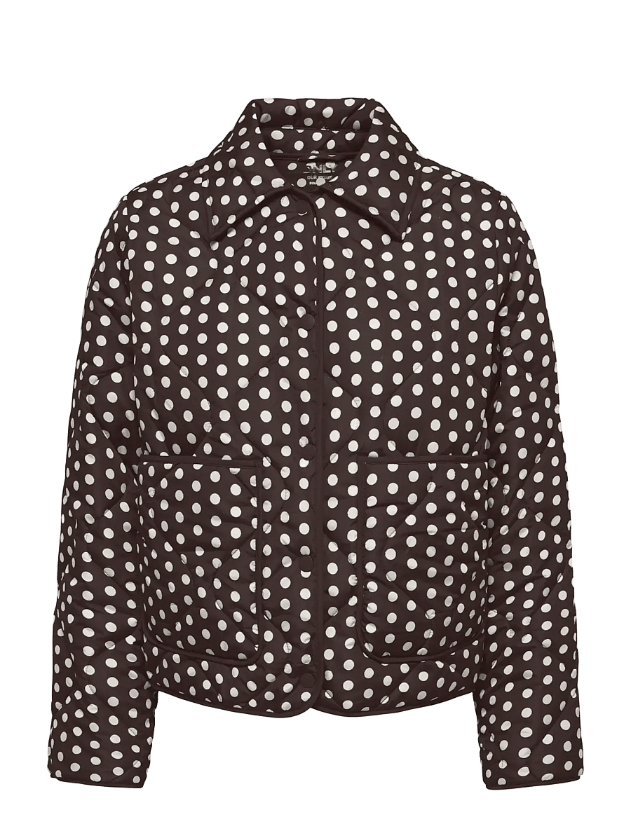 ONLY - ONLDOTTIE QUILT AOP JACKET CC OTW - frühlingsjacken - coffee bean - 1