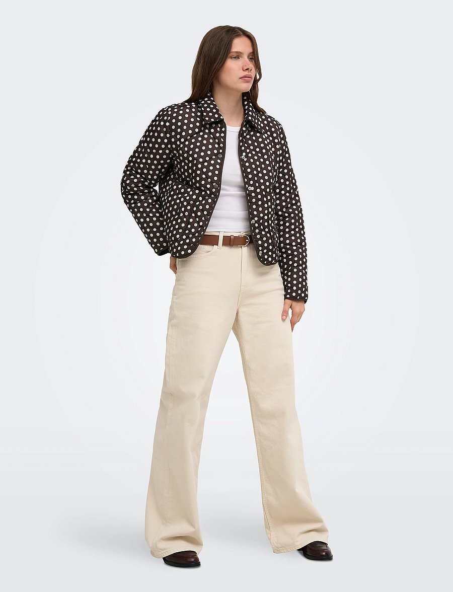 ONLY - ONLDOTTIE QUILT AOP JACKET CC OTW - frühlingsjacken - coffee bean - 4