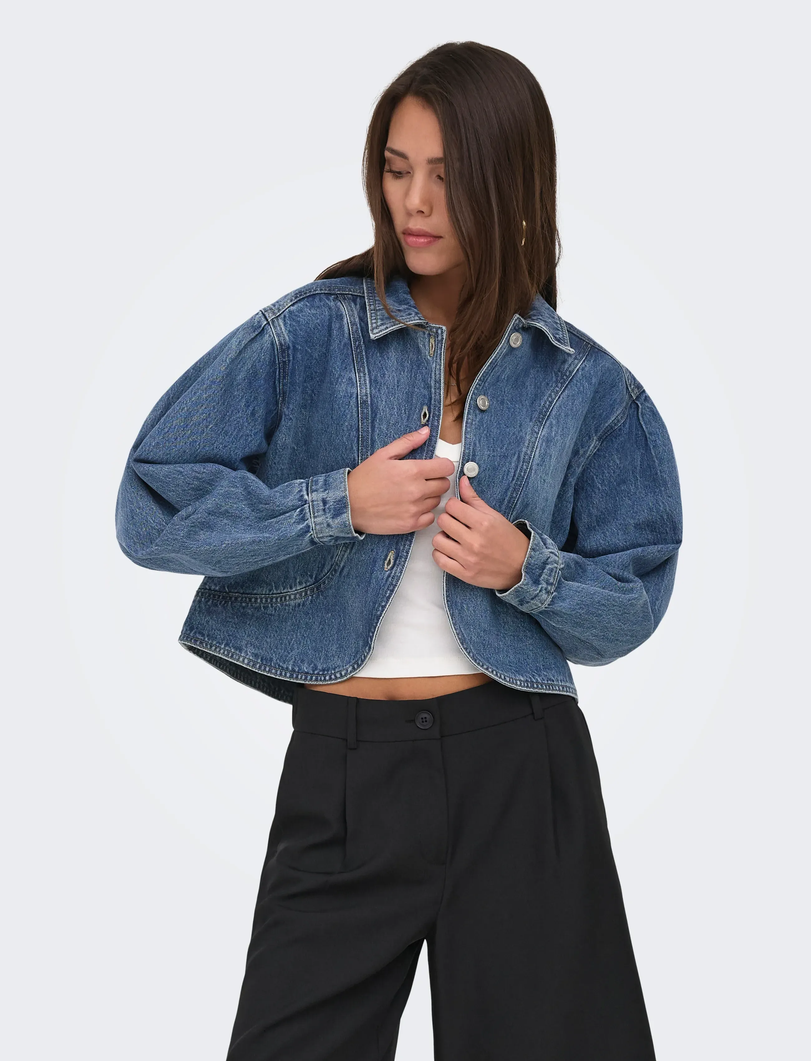 ONLY ONLAMBER LS DNM JACKET GUA - Transitional Layering - MEDIUM BLUE DENIM / blue