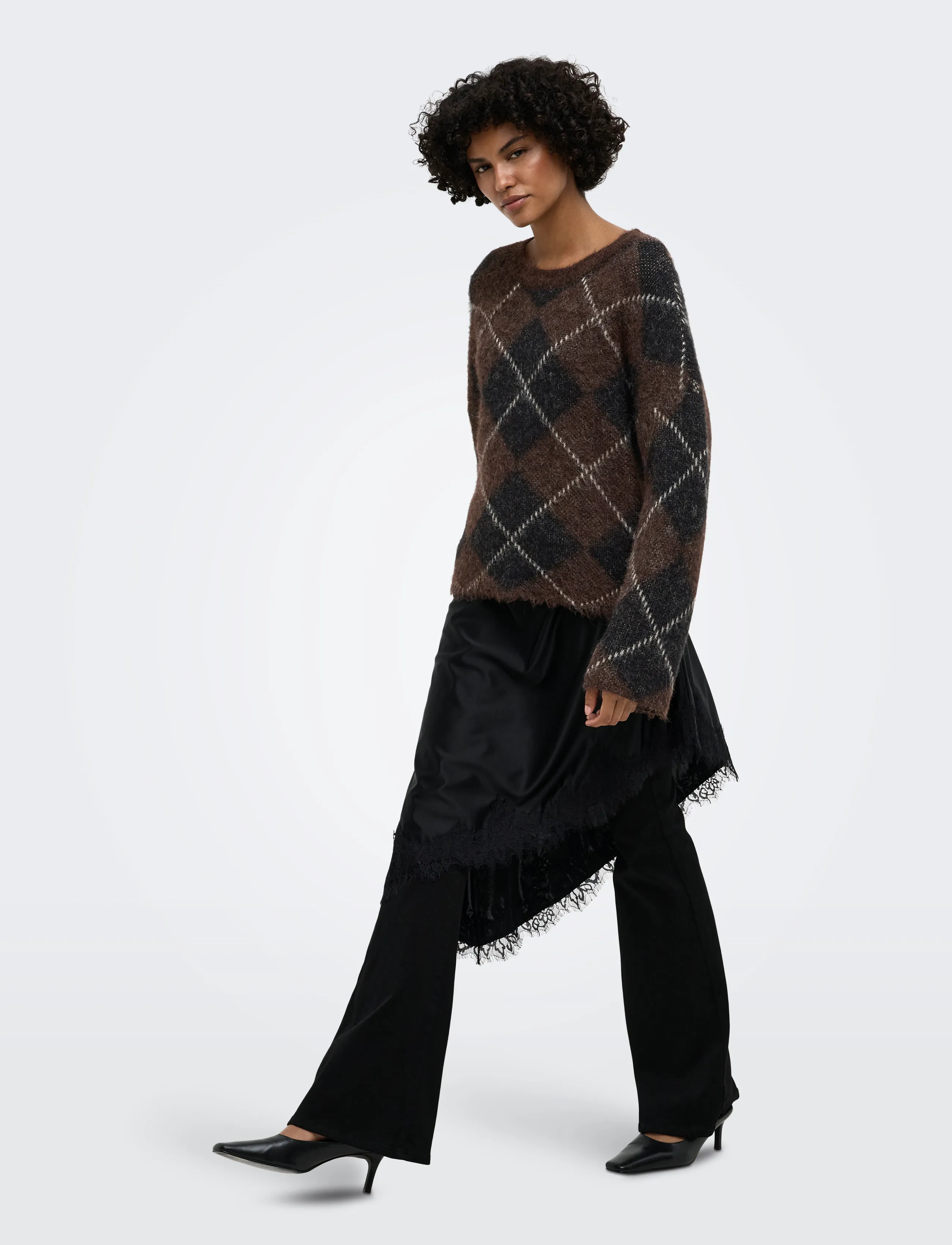 Onlnoeme Ls Pattern O-Neck Knt 3
