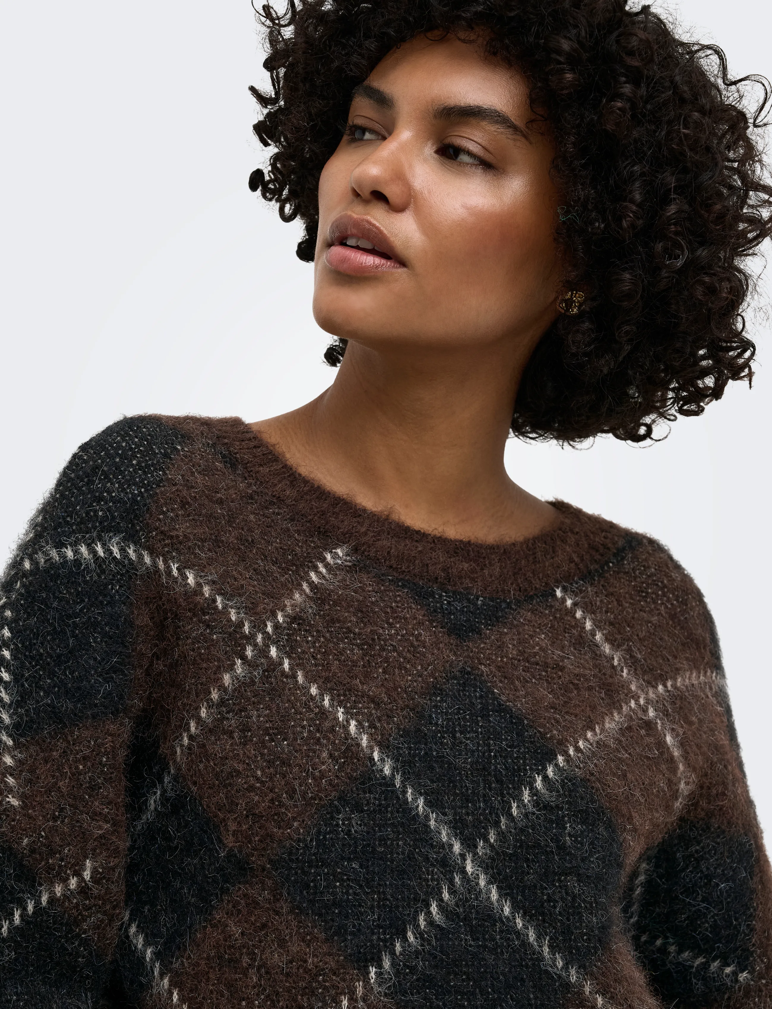 Onlnoeme Ls Pattern O-Neck Knt 4